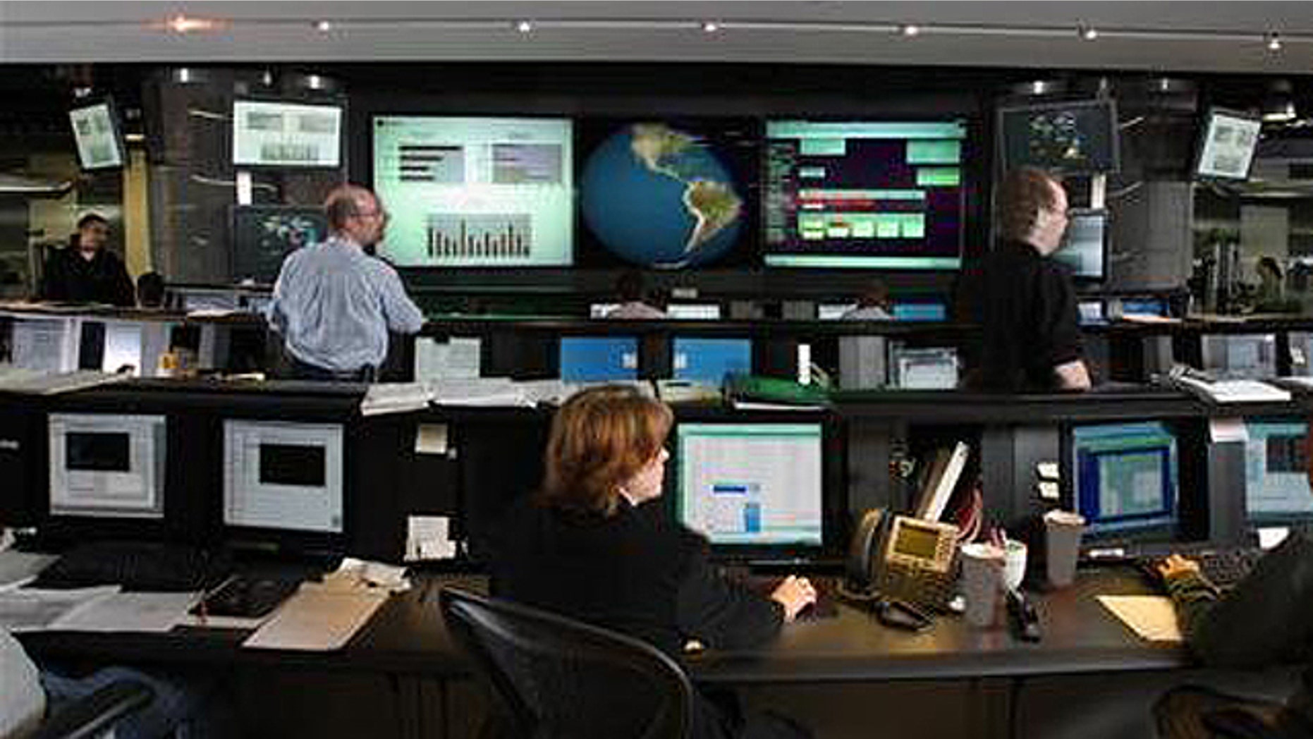 A Symantec Security Operations Center is seen in a handout photo.