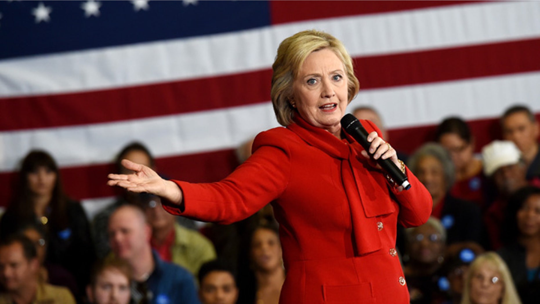 LAS VEGAS, NV - FEBRUARY 14: Democratic presidential candidate Hillary Clinton speaks during a get-out-the-caucus event at the Mountain Shadows Community Center on February 14, 2016 in Las Vegas, Nevada. Clinton is challenging Sen. Bernie Sanders for the Democratic presidential nomination ahead of Nevada's February 20th Democratic caucus. (Photo by Ethan Miller/Getty Images)