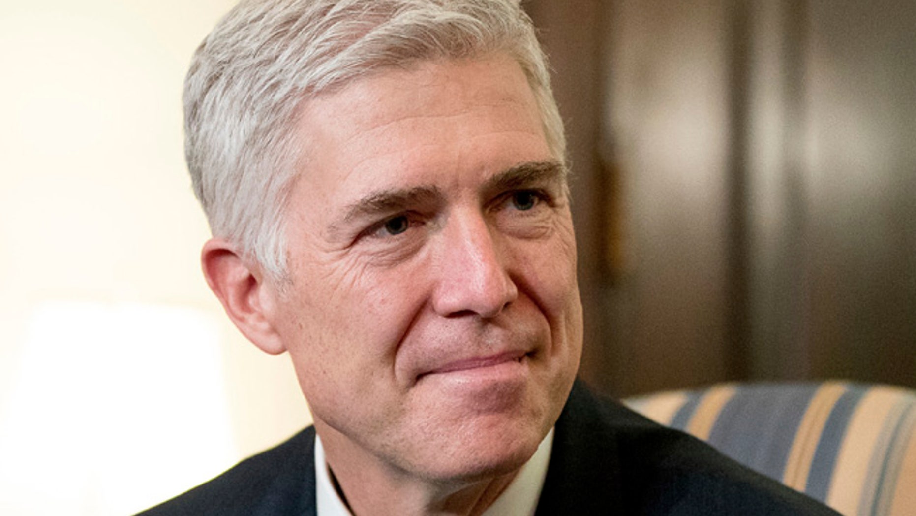 Supreme Court Justice nominee Neil Gorsuch meets with Sen. Chris Coons in Washington.