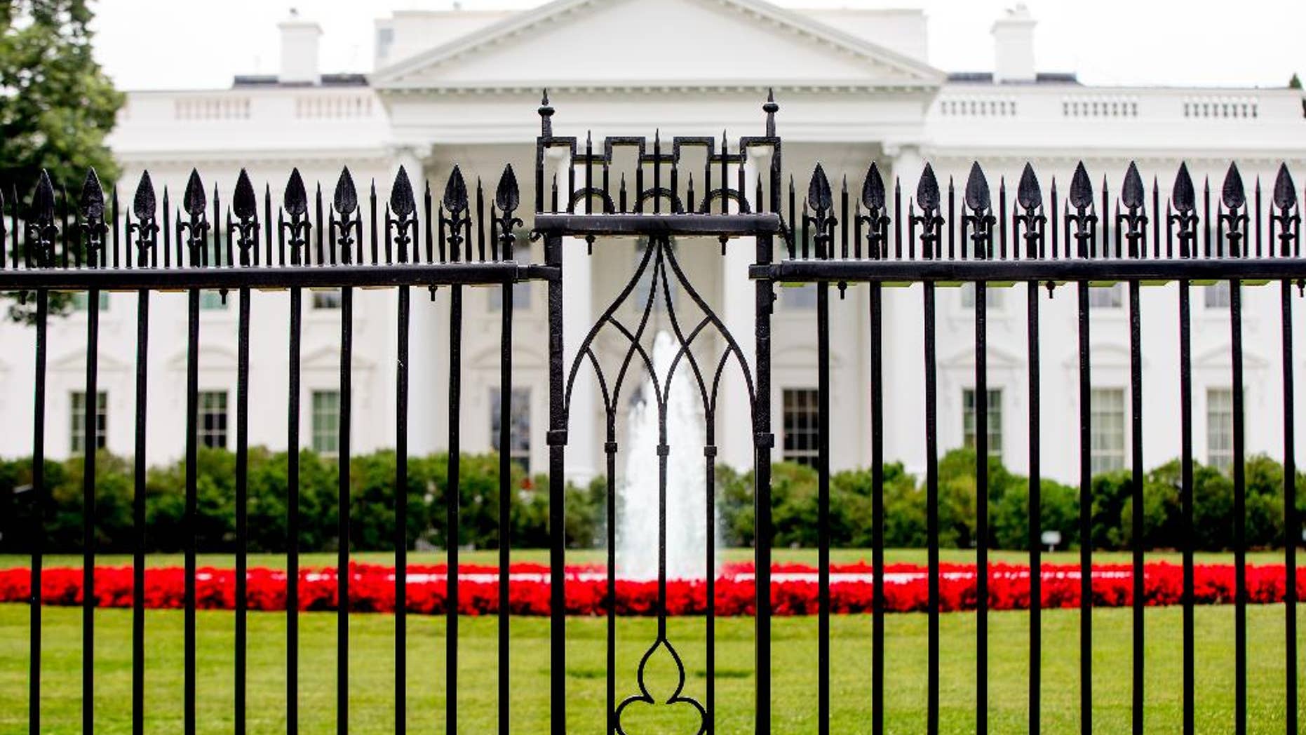 June 16, 2016: The White House is visible through the fence at the North Lawn in Washington.