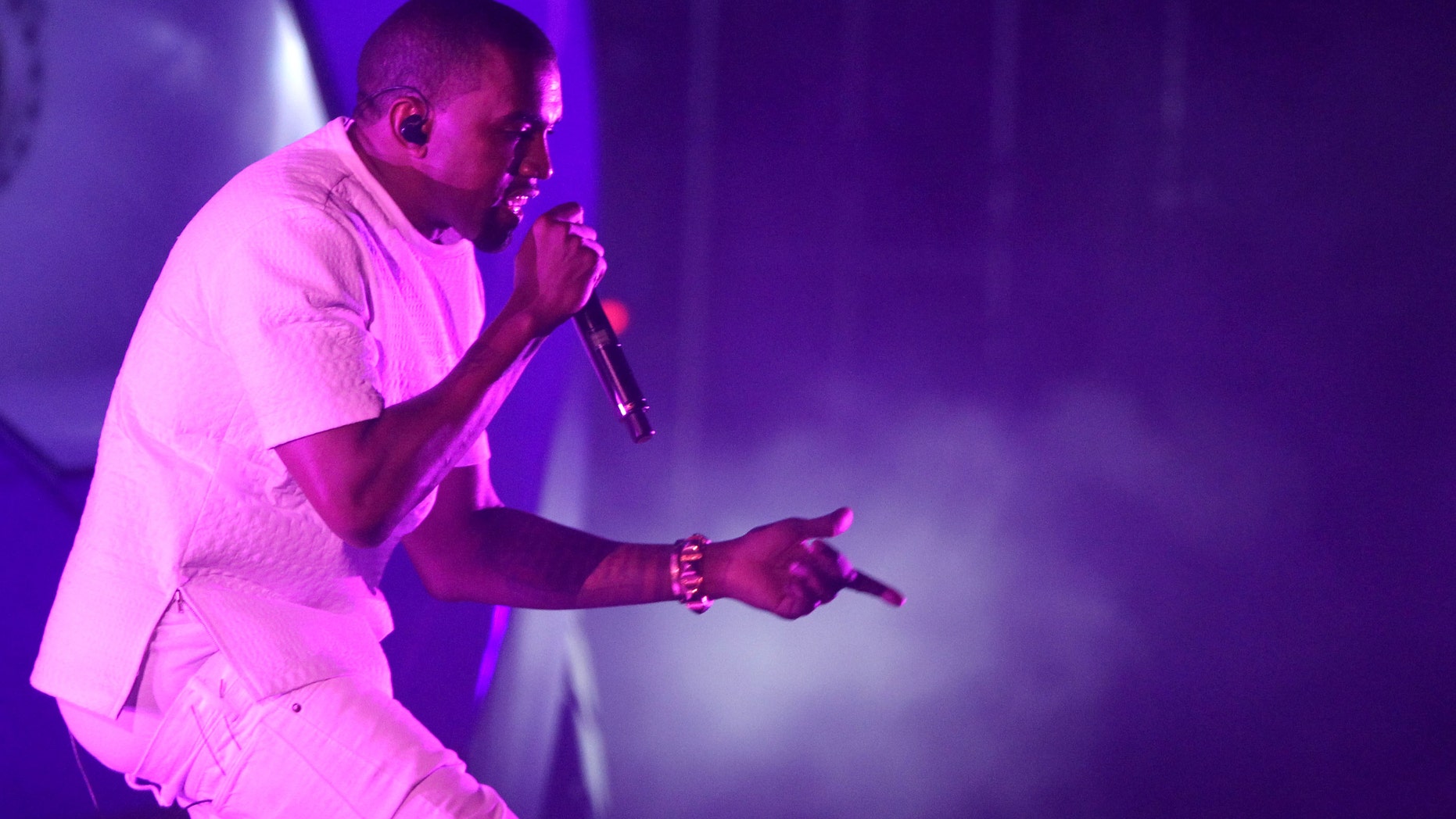 July 1, 2012. Kanye West performs at the BET Awards in Los Angeles.