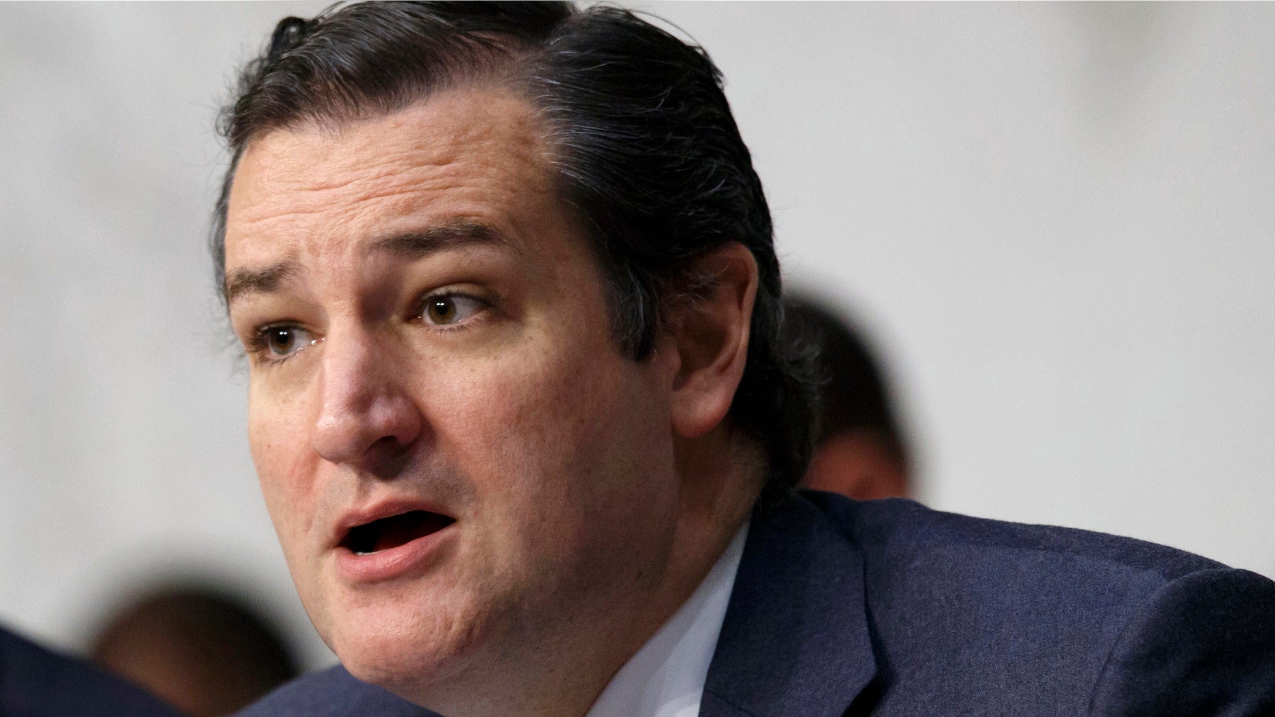 FILE - This April 30, 2014 file photo shows Sen. Ted Cruz, R-Texas speaking on Capitol Hill in Washington. Cruz, a potential Republican presidential contender in 2016 is questioning whether President Barack Obama used a federal agency to impose an economic boycott on Israel after the Federal Aviation Administration banned U.S. airline flights to Tel Aviv because of safety concerns amid fighting between Israel and Hamas. (AP Photo, J. Scott Applewhite, File)