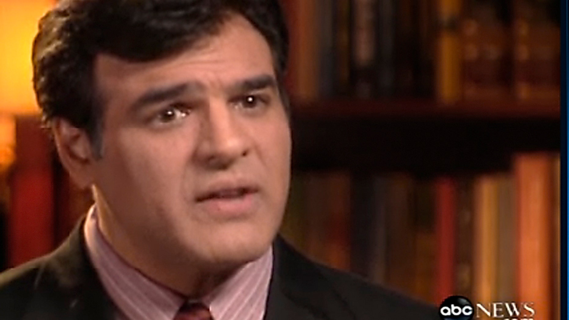 This undated image, taken from video, and provided by ABC News show former CIA officer John Kiriakou interviewed on ABC’s World News, Dec. 10, 2007.