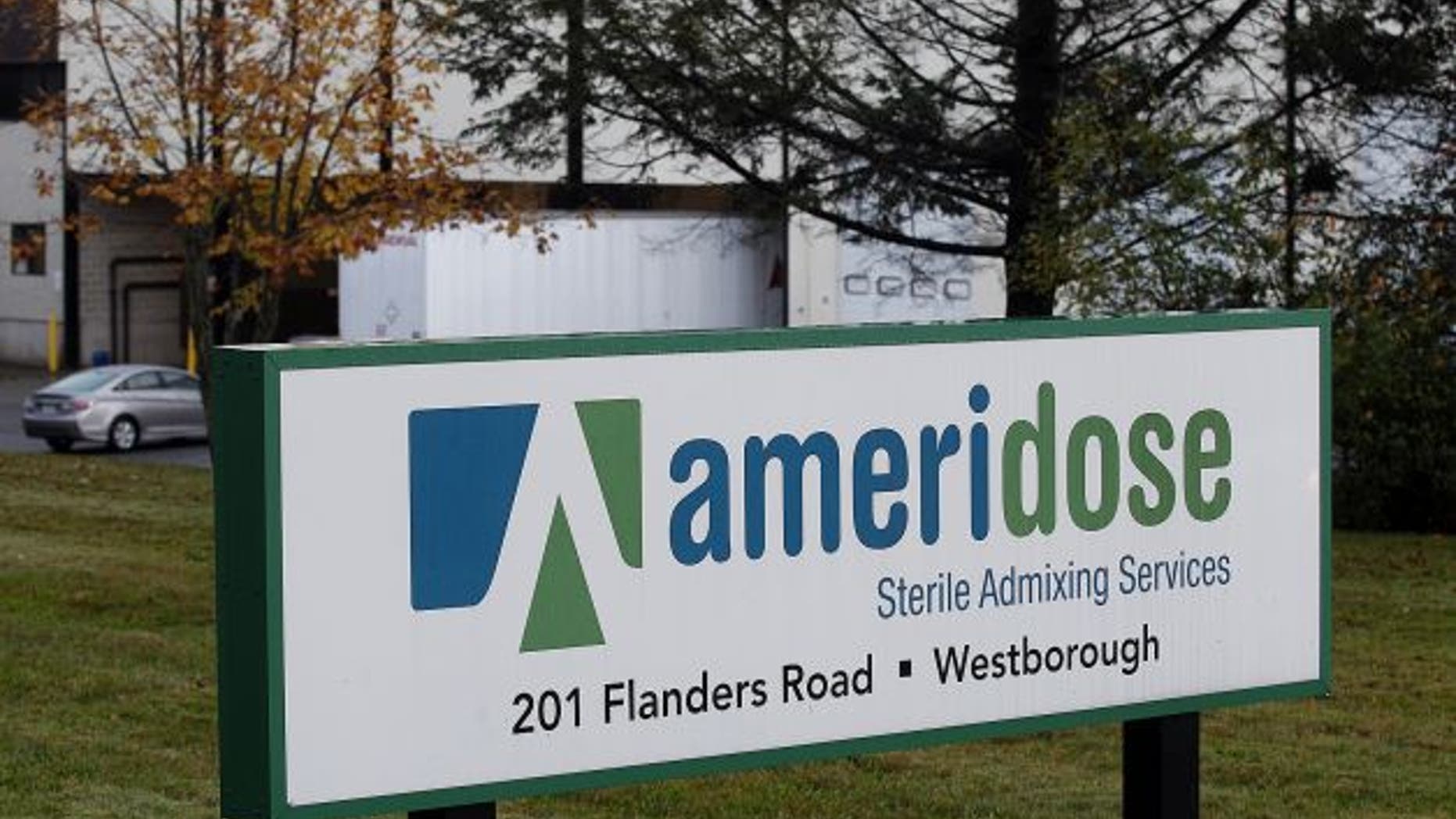 The exterior of Ameridose Sterile Admixing Services, a pharmacy connected to the New England Compounding Center linked to a deadly meningitis outbreak
