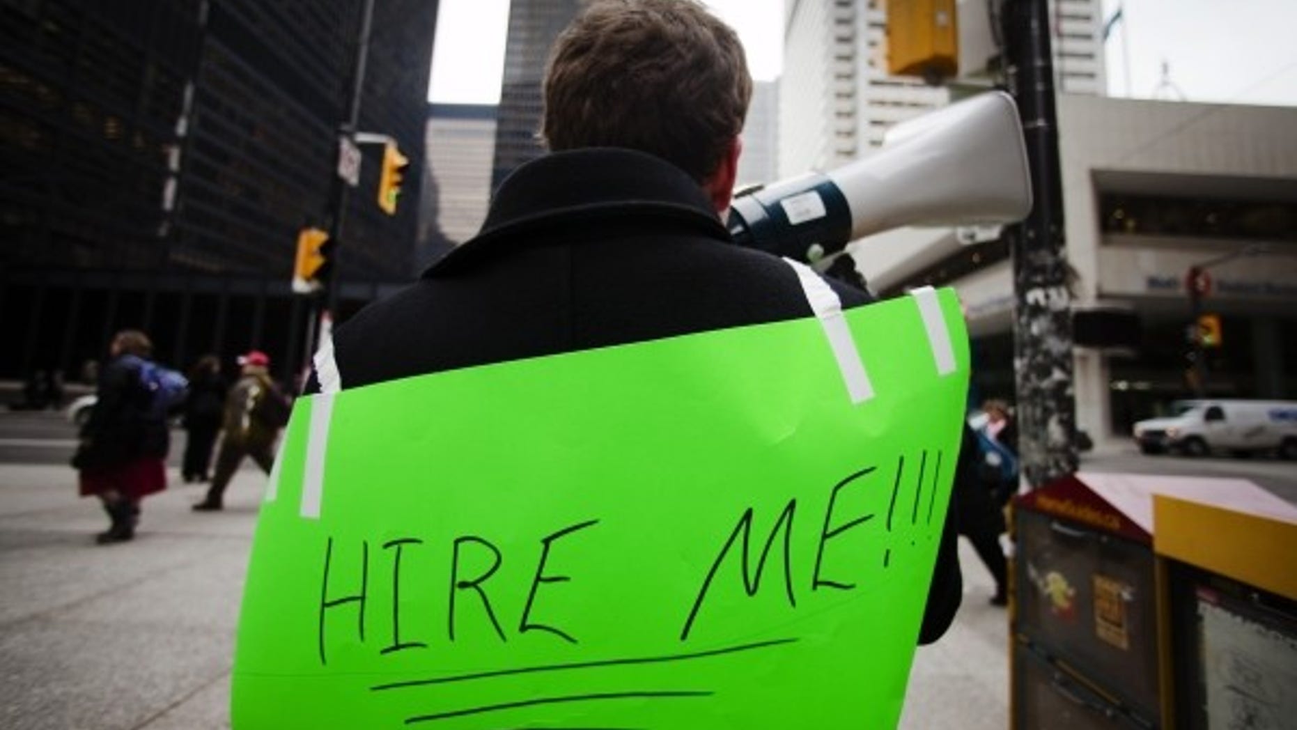 Unemployed person seeking a job