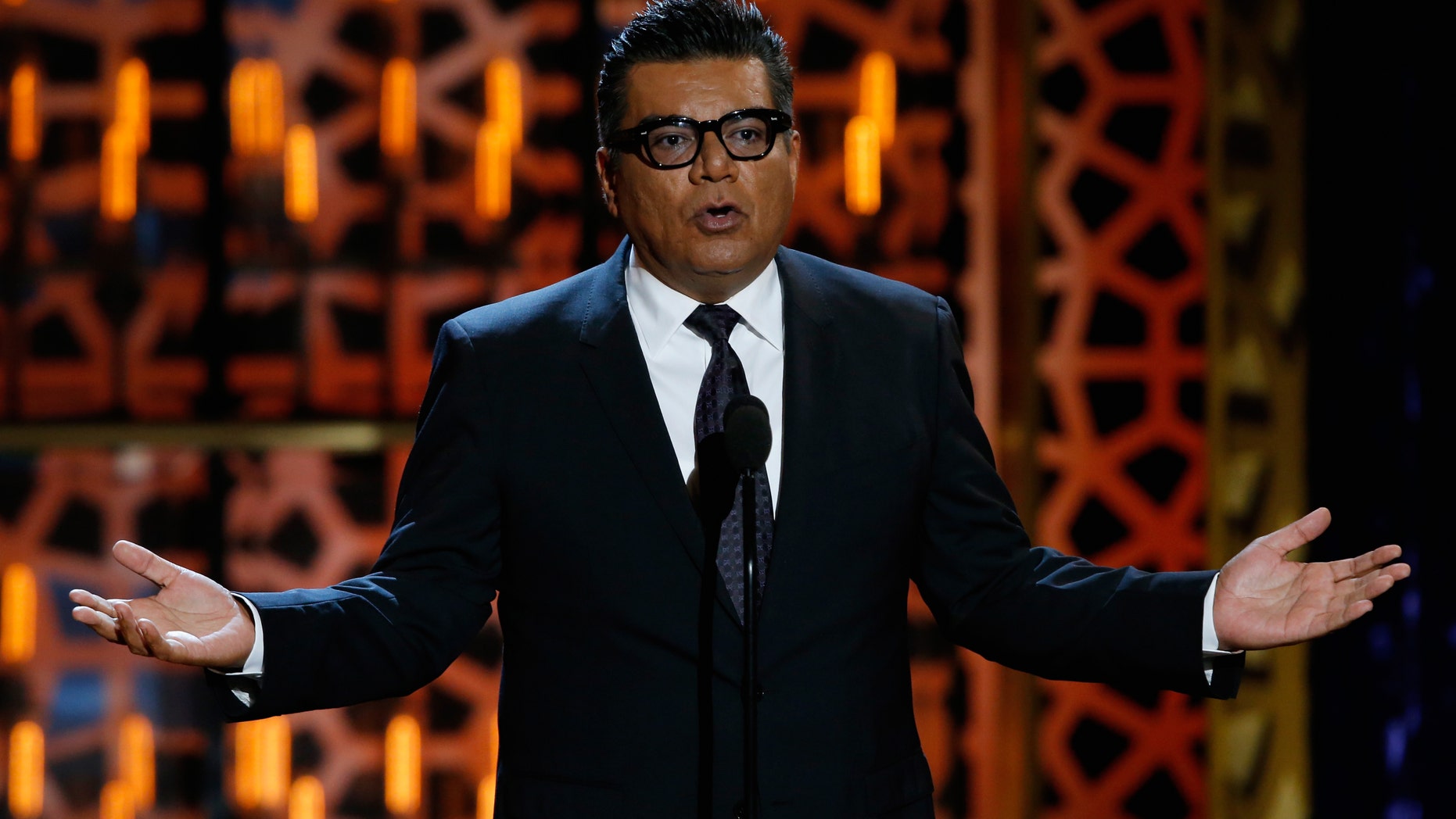BEVERLY HILLS, CA - APRIL 11: Comedian George Lopez speaks onstage during the 2015 TV Land Awards at Saban Theatre on April 11, 2015 in Beverly Hills, California. (Photo by Joe Scarnici/Getty Images)