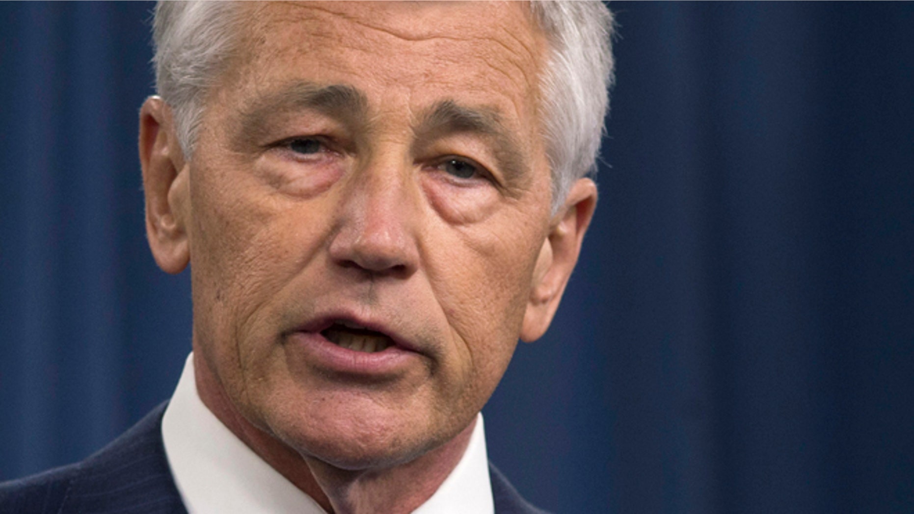 FILE - In this March 1, 2013 file photo, Defense Secretary Chuck Hagel speaks during a news conference at the Pentagon.