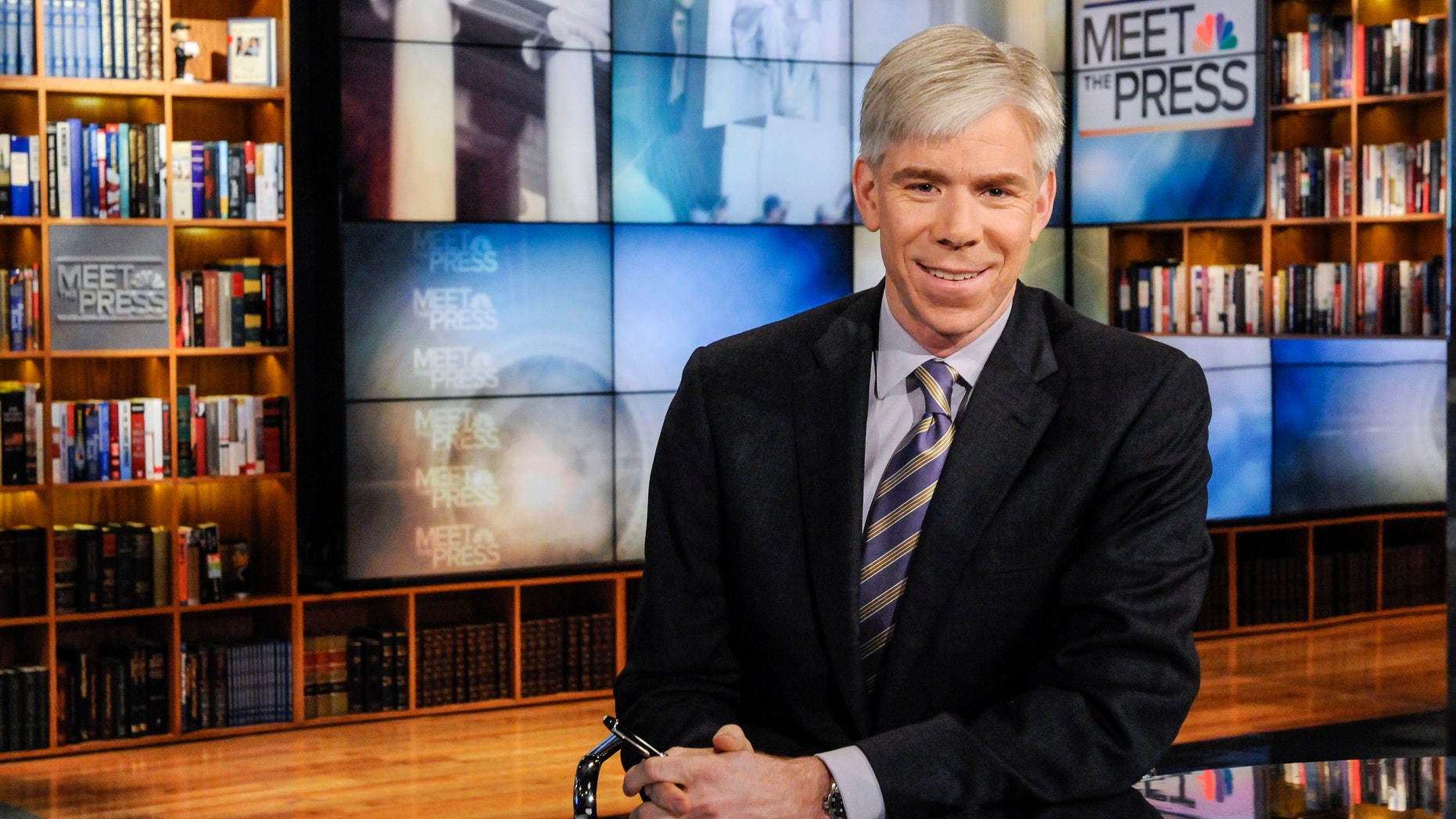 Feb. 24, 2013. David Gregory on the set of "Meet the Press," in Washington.