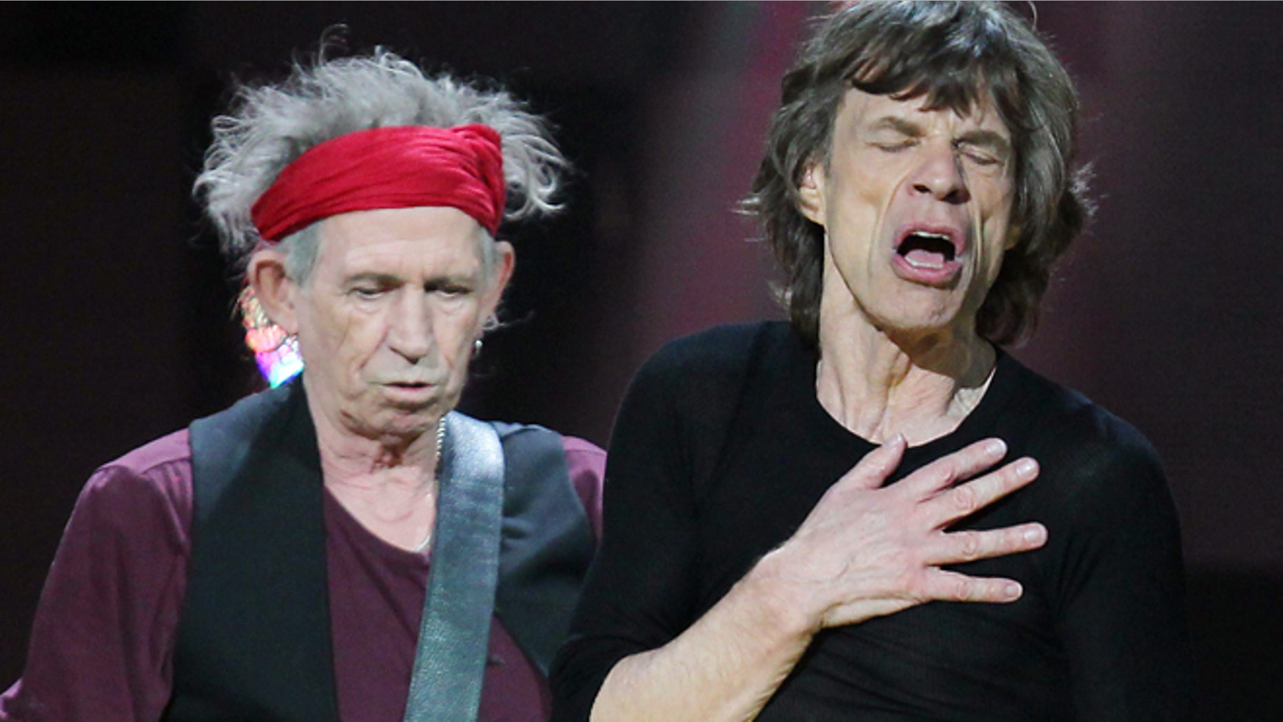 Mick Jagger performs at the 12-12-12 concert on Dec. 12, 2012.