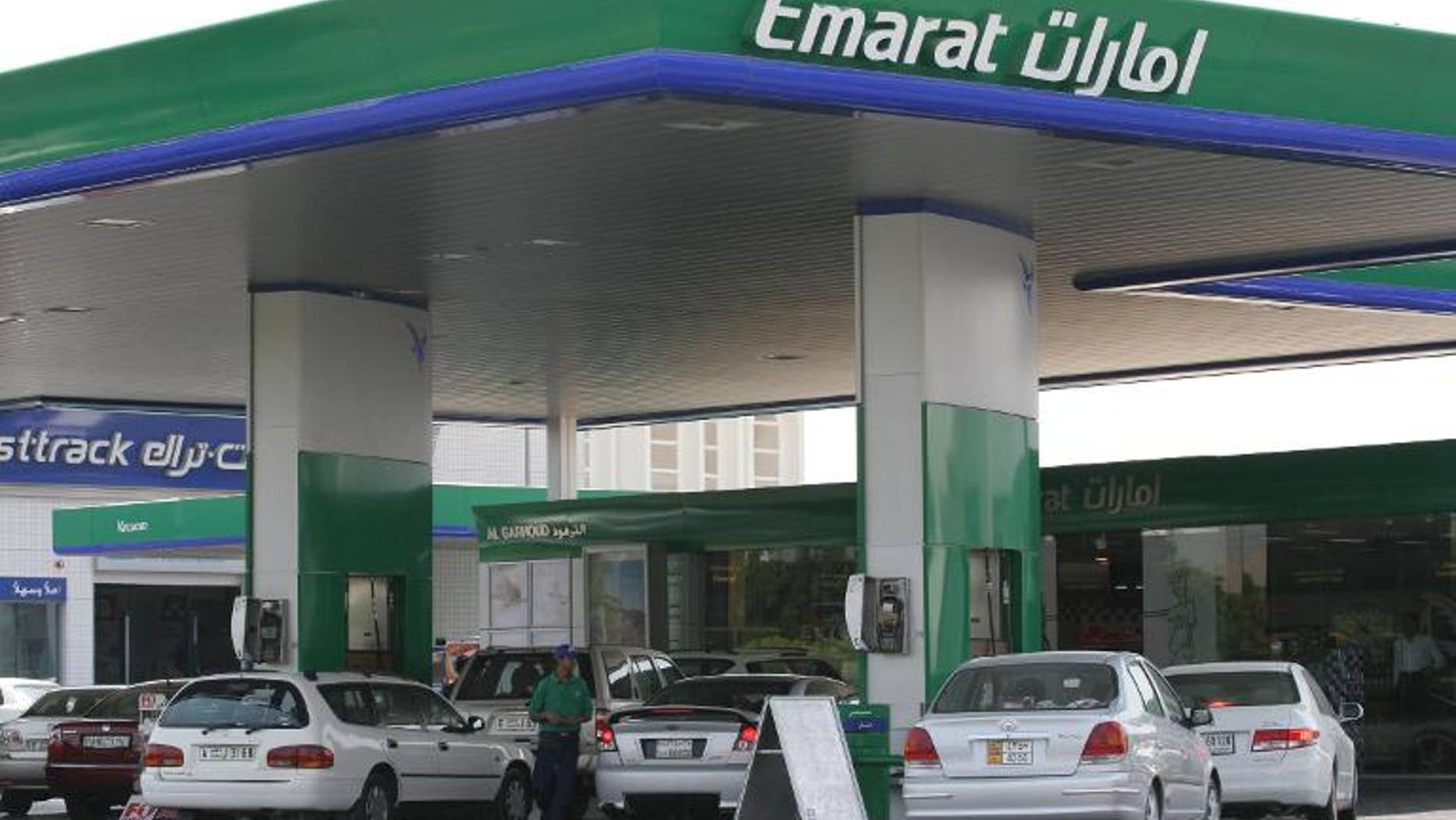 A gas station in Dubai, 31 August 2005, the United Arab Emirates