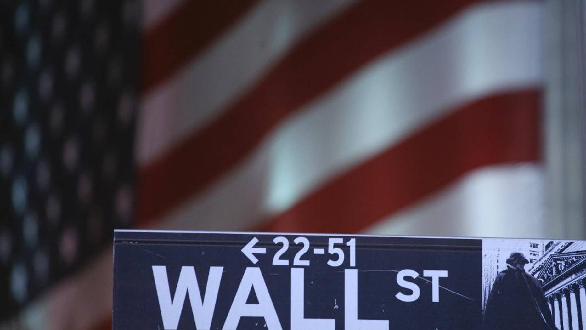 FILE - Wall St. is shown in this Tuesday, Sept. 30, 2008 file photo taken in New York. Stock markets drifted Wednesday Sept. 24, 2014 as the boost from stronger Chinese manufacturing was overcome by Europe's economic malaise and heightened geopolitical risks after the U.S. and Arab nations attacked the Islamic State group's headquarters in eastern Syria. (AP Photo/Mark Lennihan, File)