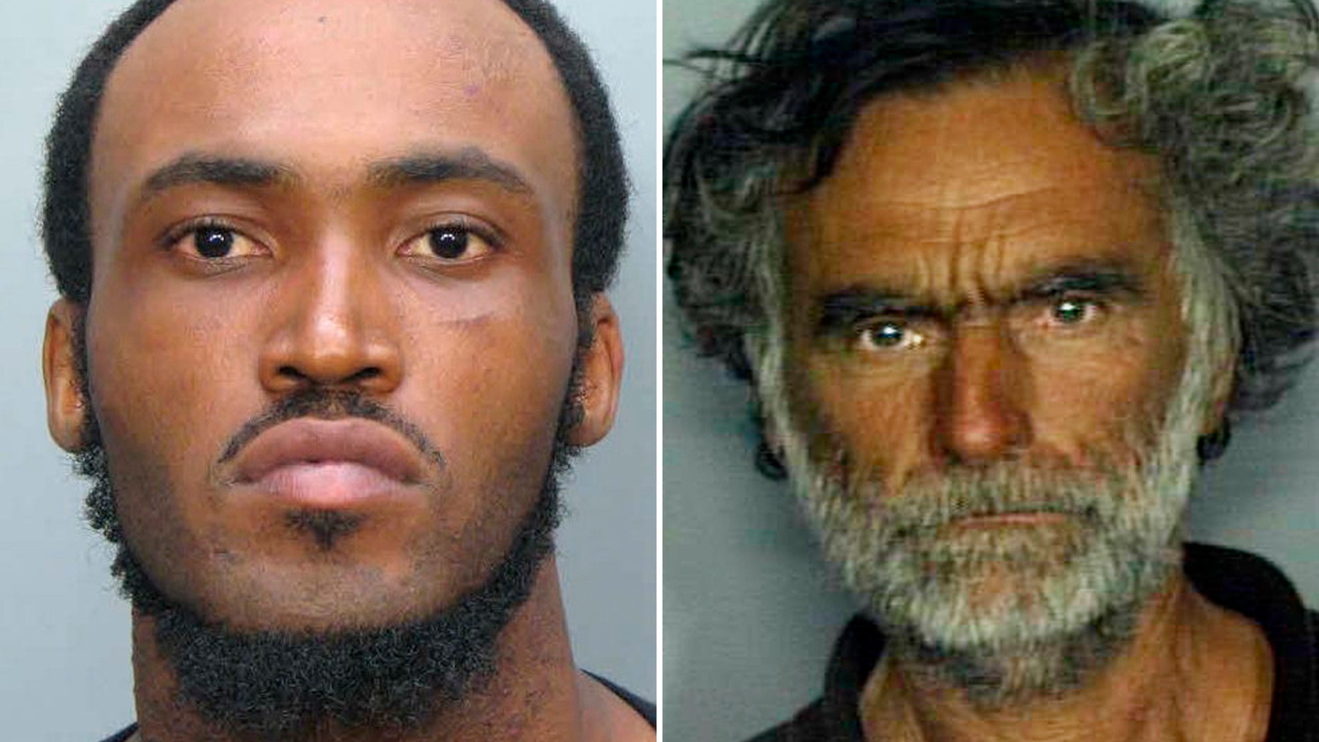 Miami-Dade police shot and killed Rudy Eugene, 31, left, as he ate the face of Ronald Poppo, 65, on May 26, 2012.