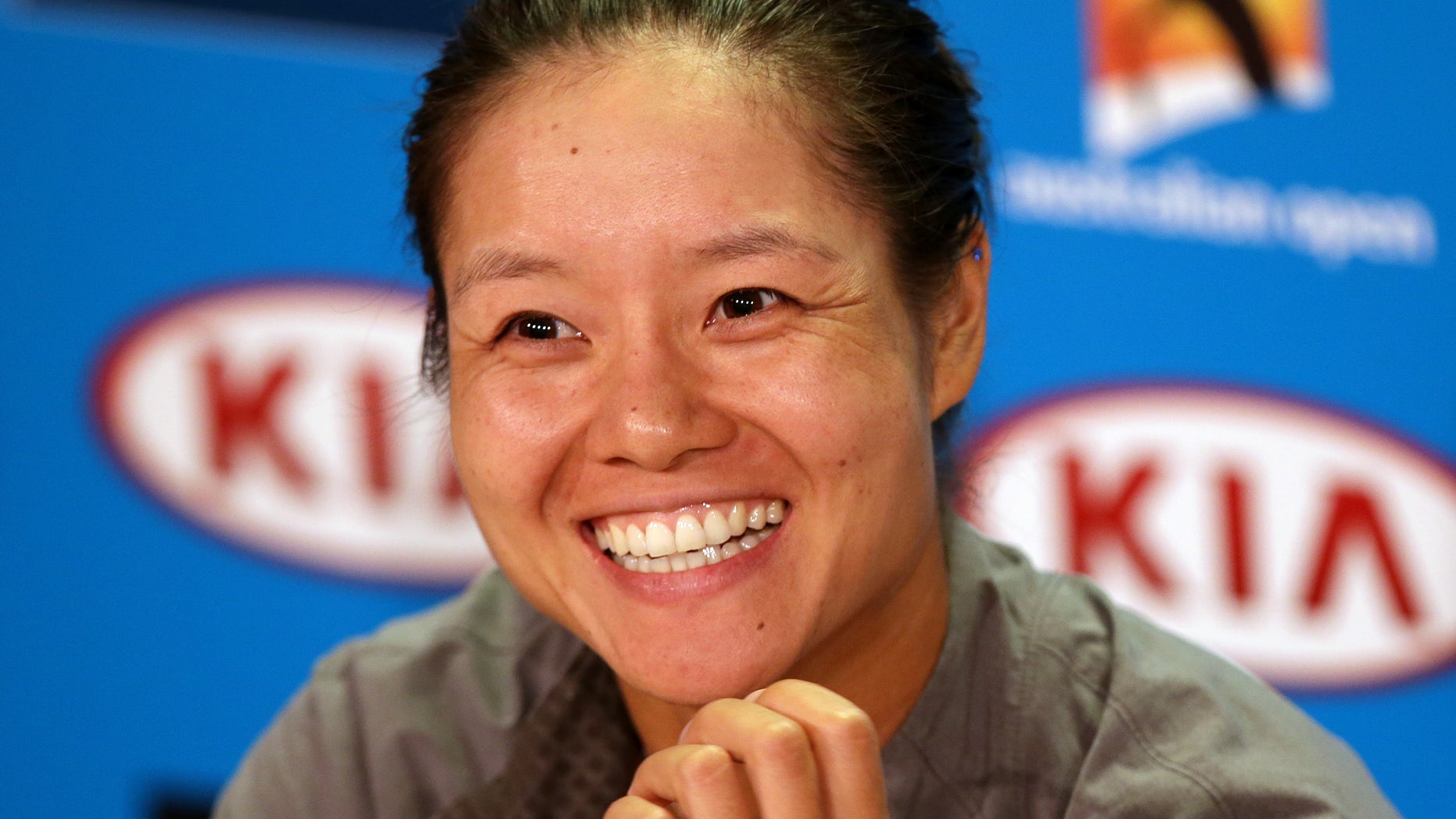 China's Li Na answers a question during a news conference ahead of the Australian Open tennis championship in Melbourne Australia, Saturday, Jan. 11, 2014. (AP Photo/Aaron Favila)