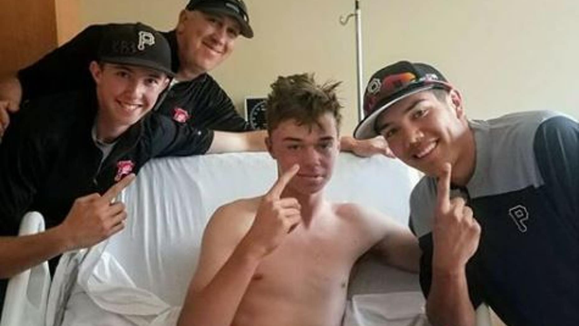 Kodee Bennett, 15, is recovering after he shattered his skull diving for a ball during a baseball practice on Friday.