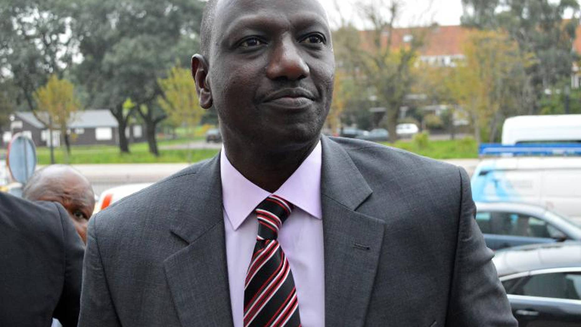 Kenyan Deputy President William Ruto arrives at the International Criminal Court in The Hague on September 23, 2013
