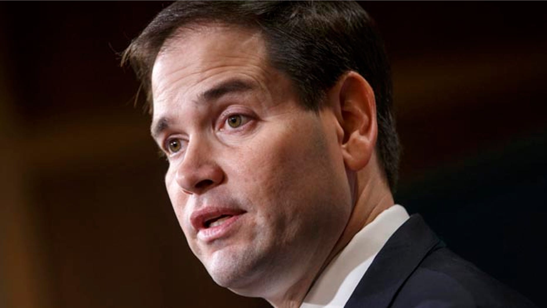 FILE - In this Dec. 17, 2014 file photo, Sen. Marco Rubio, R-Fla. speaks on Capitol Hill in Washington. If he runs for president as expected, Rubio will have a political committee ready to raise and spend unlimited cash on his behalf. (AP Photo/J. Scott Applewhite, File)