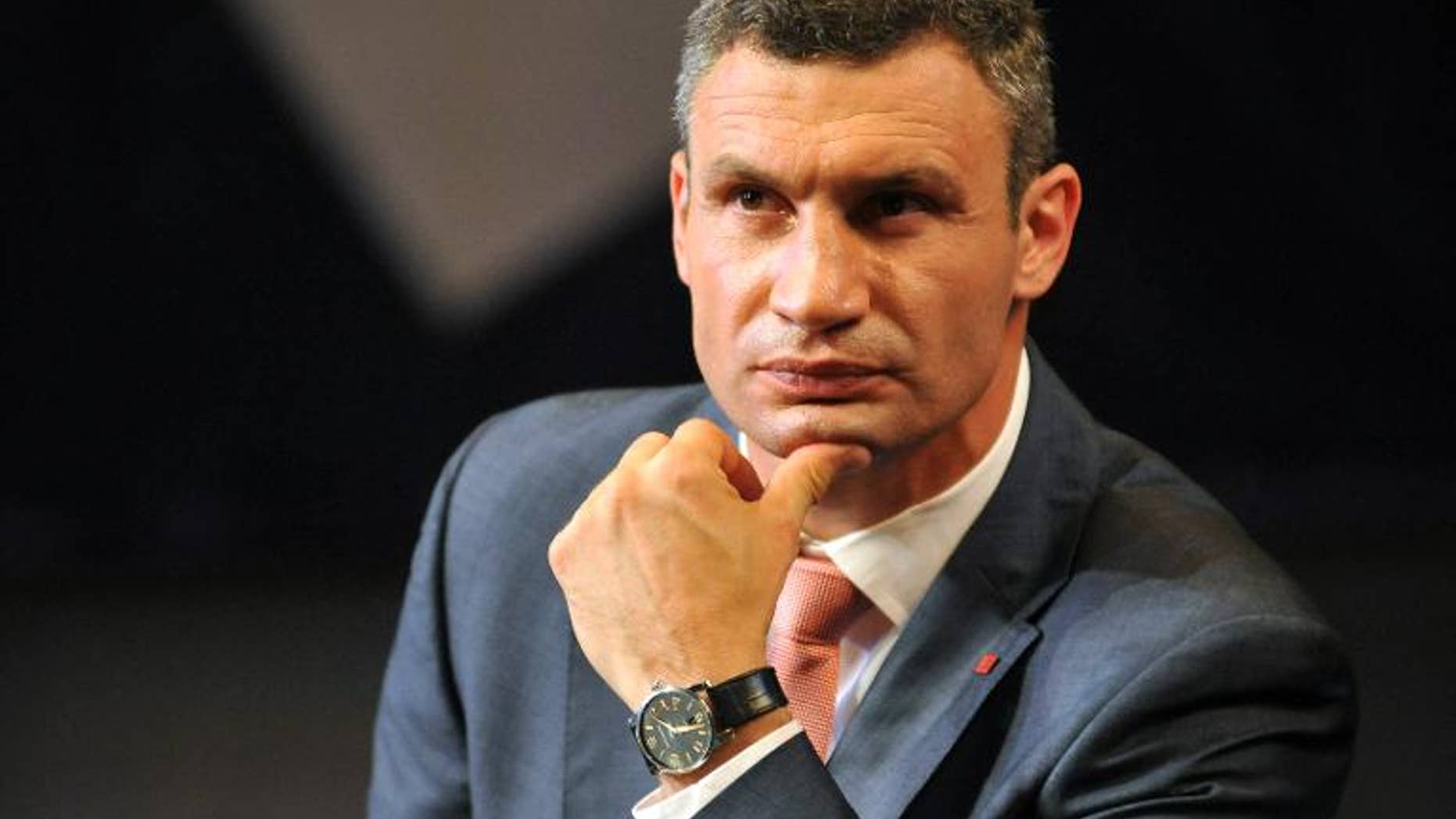 Vitaly Klitschko, leader of the Ukrainian opposition UDAR (Punch) party in Lviv, Ukraine on August 20, 2013.