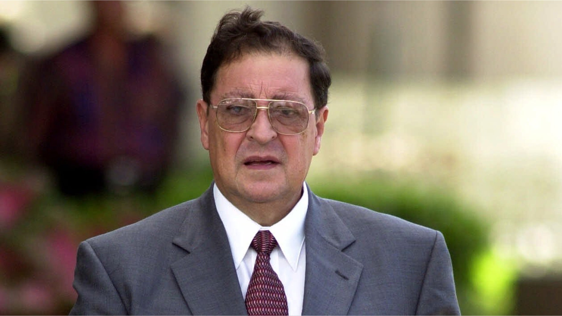 Former defense minister of El Salvador, Carlos Eugenio Vides Casanova, leaves federal court in Palm Beach, Fla.