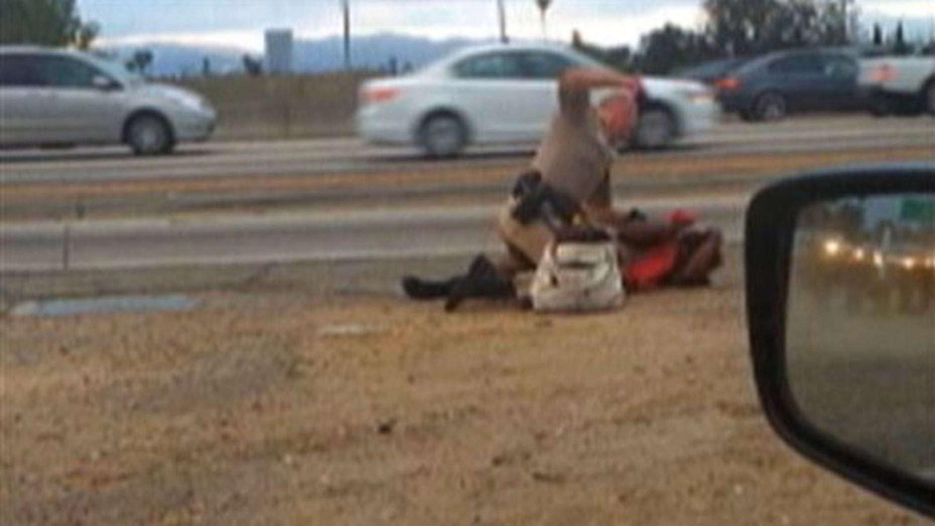 California Highway Police Officer Caught On Tape Beating Woman Along