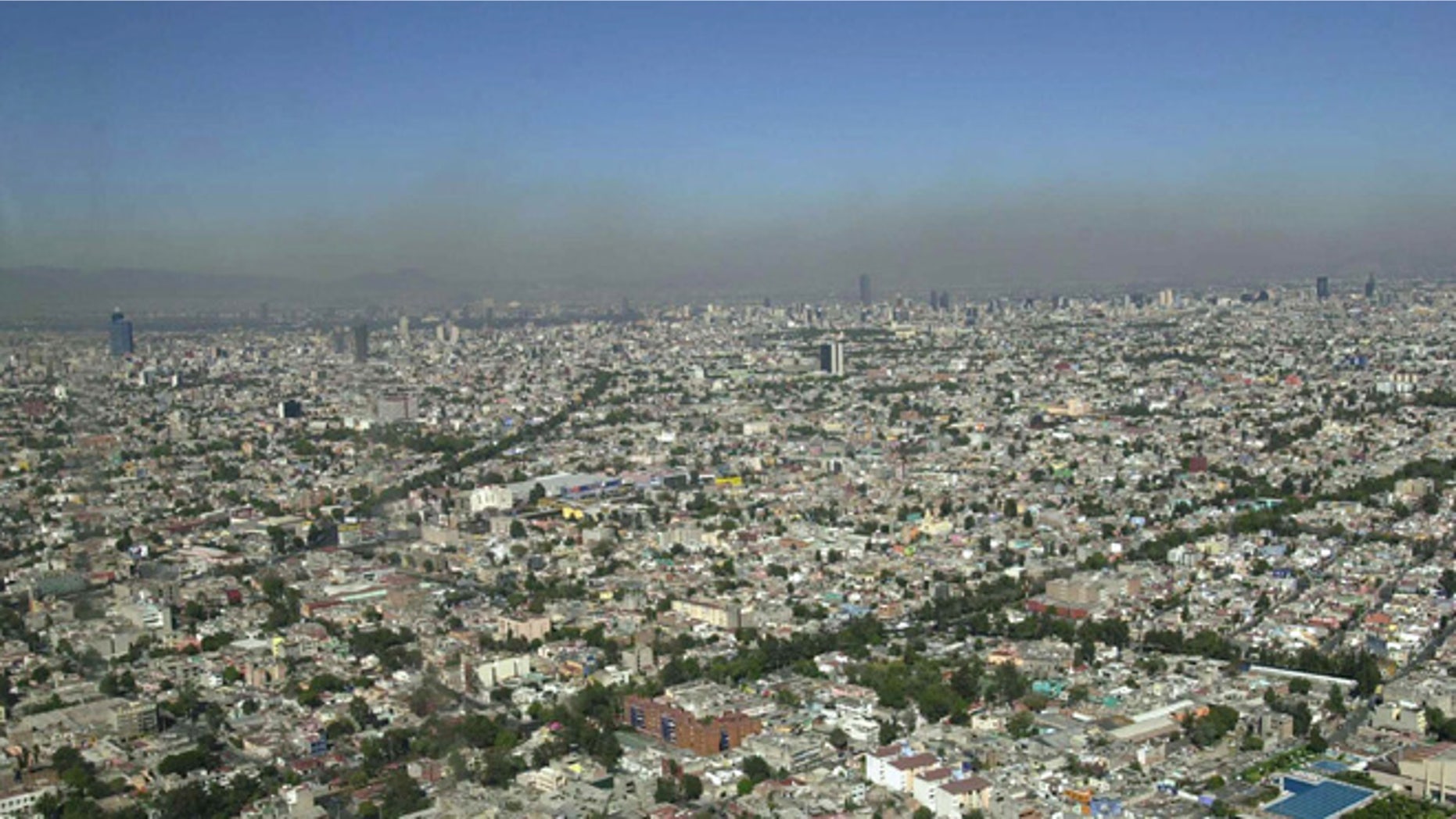 Aerial view of Mexico City.