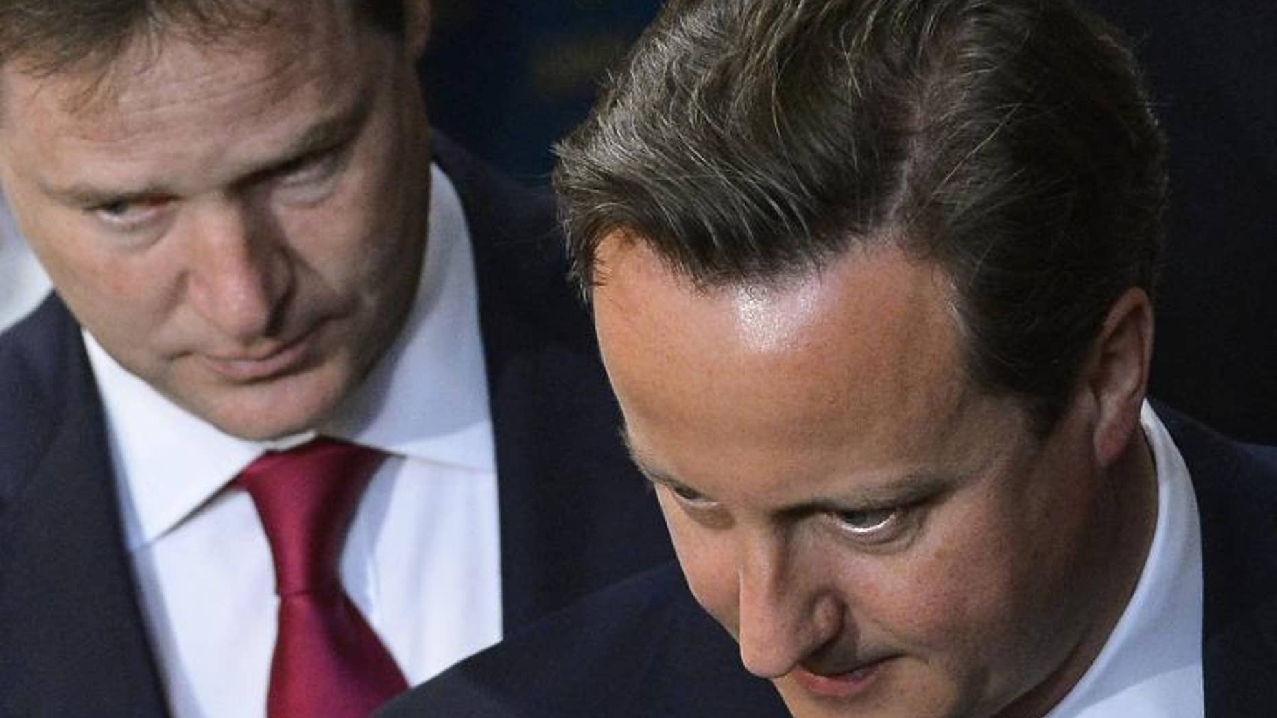 Downing Street denied Saturday claims that David Cameron and Nick Clegg, pictured in May, have held talks about forming another Conservative-Liberal Democrat coalition after the next general election in 2015.