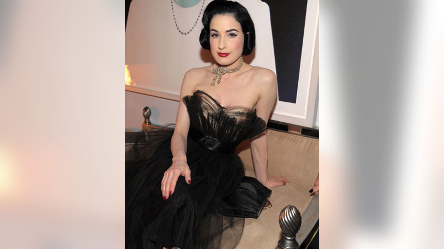Feb. 17: Dita Von Teese gears up before her performance.