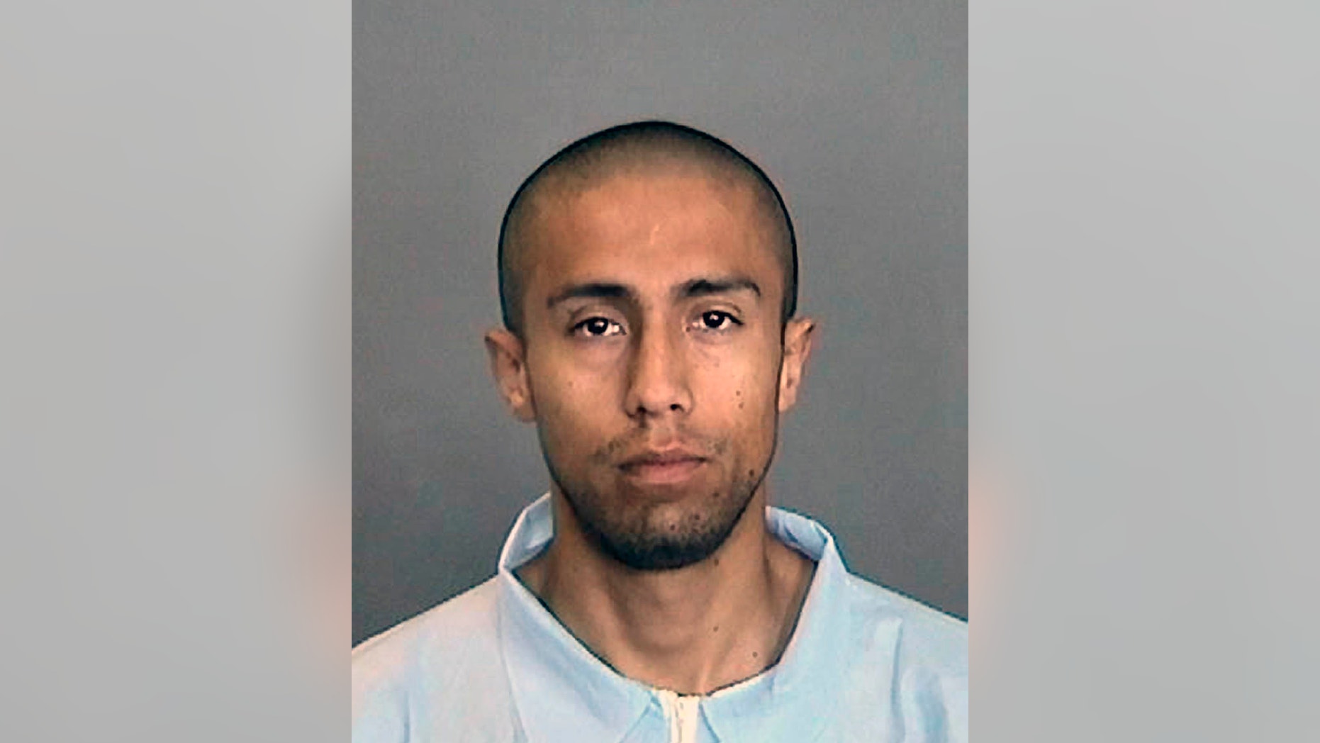 FILE - This undated file photo provided by the Anaheim Police Department shows Itzcoatl Ocampo. Ocampo a former Marine accused of murder in the deaths of four homeless men, a woman and her son has died at a California hospital after falling ill in his jail cell. (AP Photo/Anaheim Police Department, File)