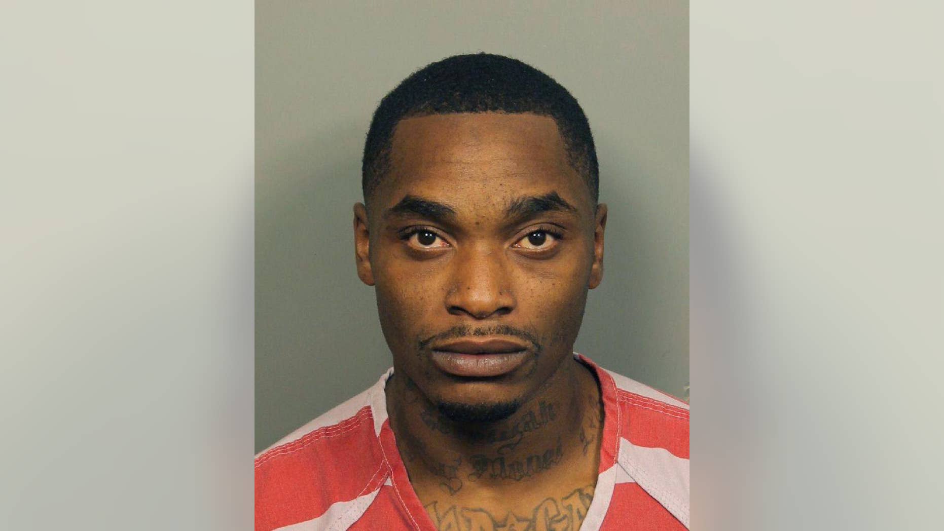 This booking photograph taken Wednesday, March 22, 2017, at the Jefferson County Jail in Birmingham, Ala., shows Manuel Ali Towns. Towns has been charged with kidnapping and robbery in the abduction of 25-year-old Brittany Diggs earlier this month. Authorities say Towns abducted Diggs and made her drive around before putting her in the car trunk. She escaped by opening an interior trunk latch. Surveillance cameras at a gas station convenience store captured images of her tumbling from the trunk.