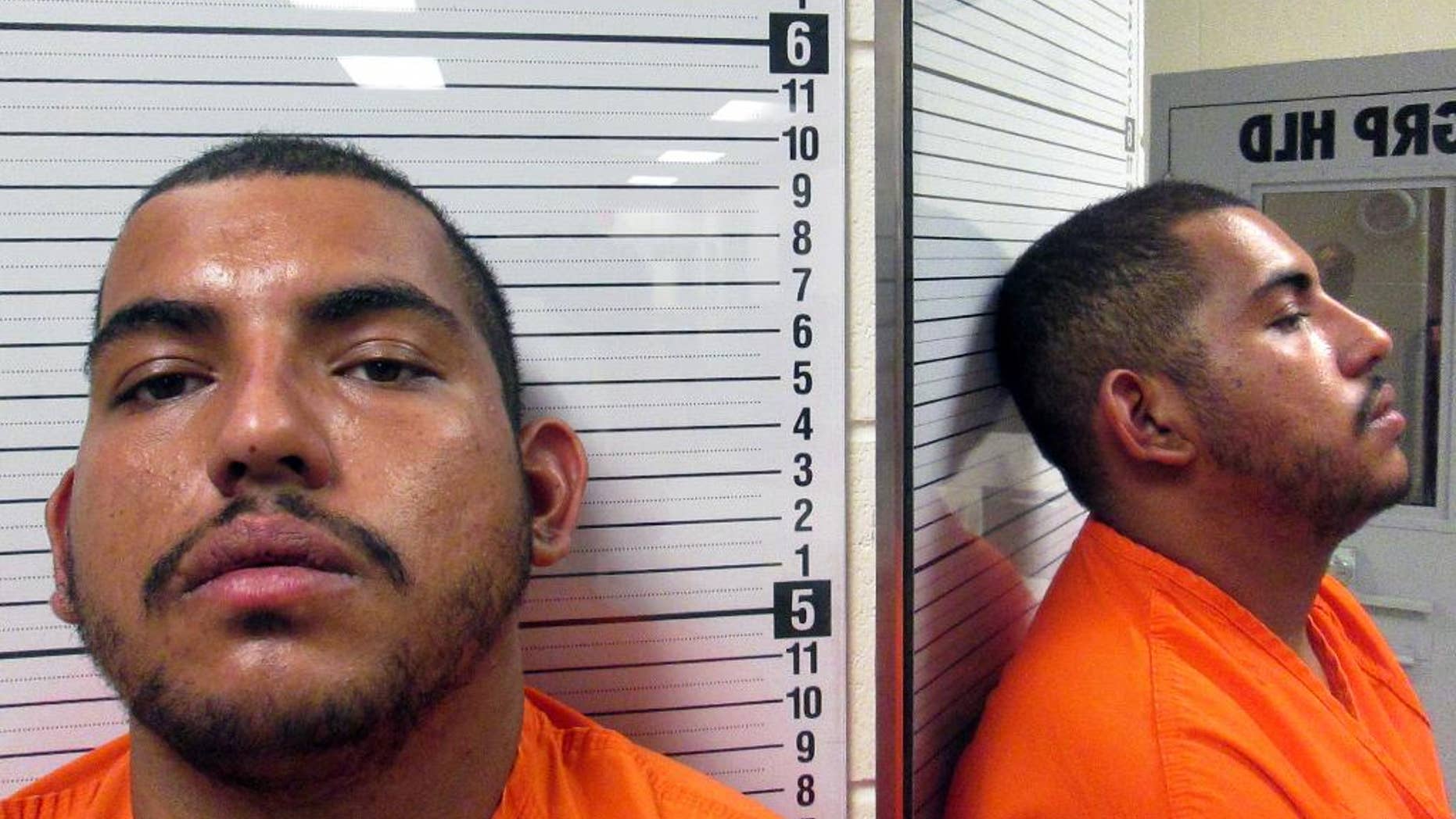 FILE - This undated file photo provided by the Park County, Wyo., Sheriff's Office shows Jesus Deniz Mendoza. He was charged with killing Jason and Tana Shane and wounding their daughter after the family stopped to help him on a roadside on Montana’s Crow Reservation in July 2015. He pleaded guilty in the case on Tuesday, March 7, 2017 under an agreement with federal prosecutors. (Park County Sheriff's Office via AP, File)