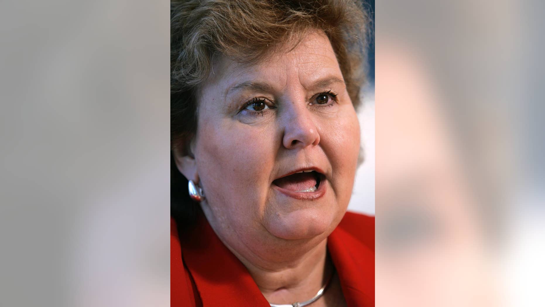 FILE-This Jan. 3, 2007 file photo shows former Attorney General Betty Montgomery in Columbus, Ohio. Montgomery, who was hired by Ohio State University to review the culture inside its celebrated marching band after the group's director was fired, is releasing her report Tuesday, Nov. 18, 2014. (AP Photo/Kiichiro Sato, File)