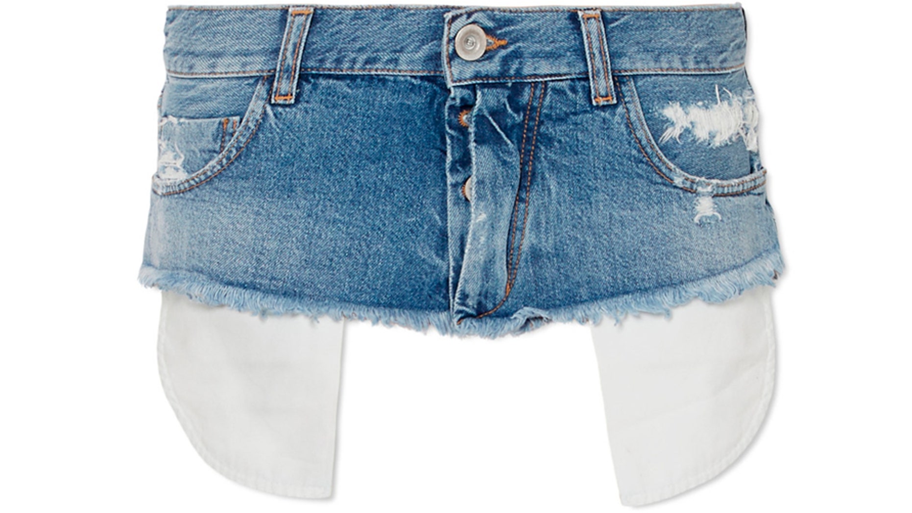 Less is more when it comes to the price tag on this tiny denim "waist belt."