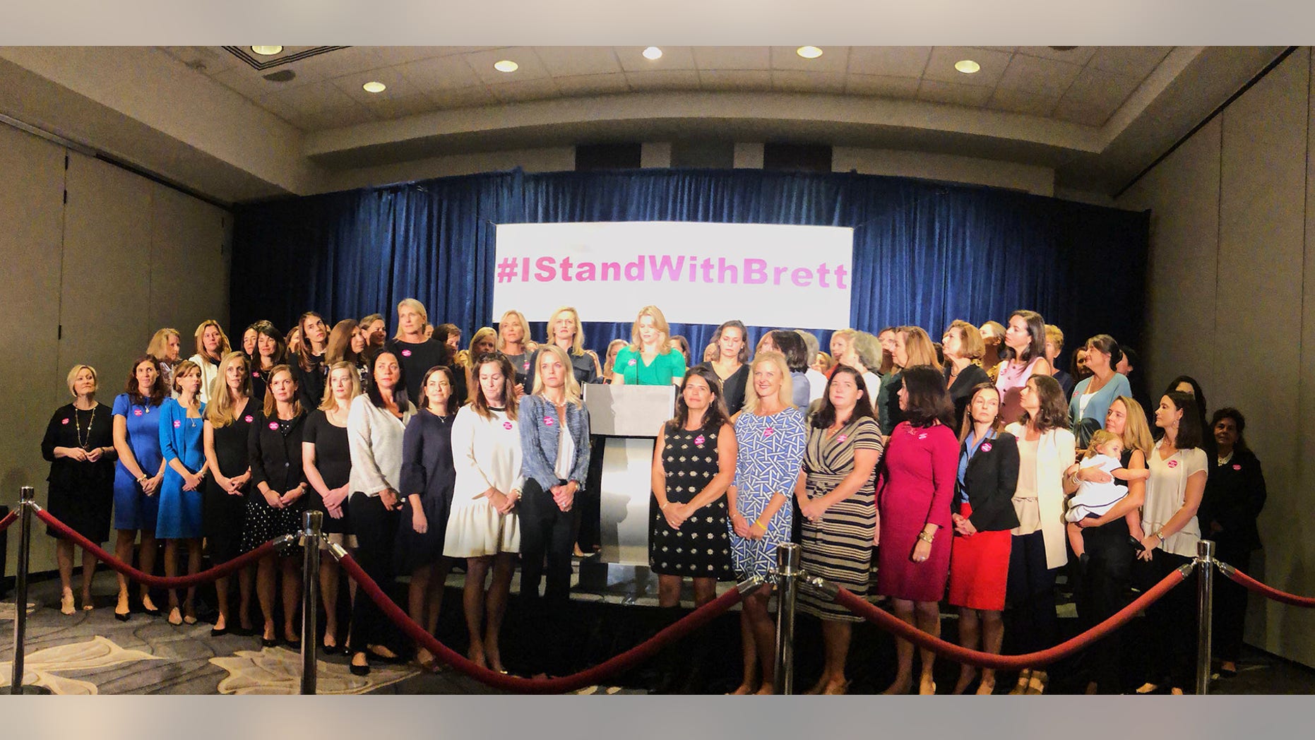 Dozens of female colleagues, classmates and friends of Brett Kavanaugh rallied in support of the embattled Supreme Court nominee on Friday, saying they don’t believe the sexual assault allegation against him.