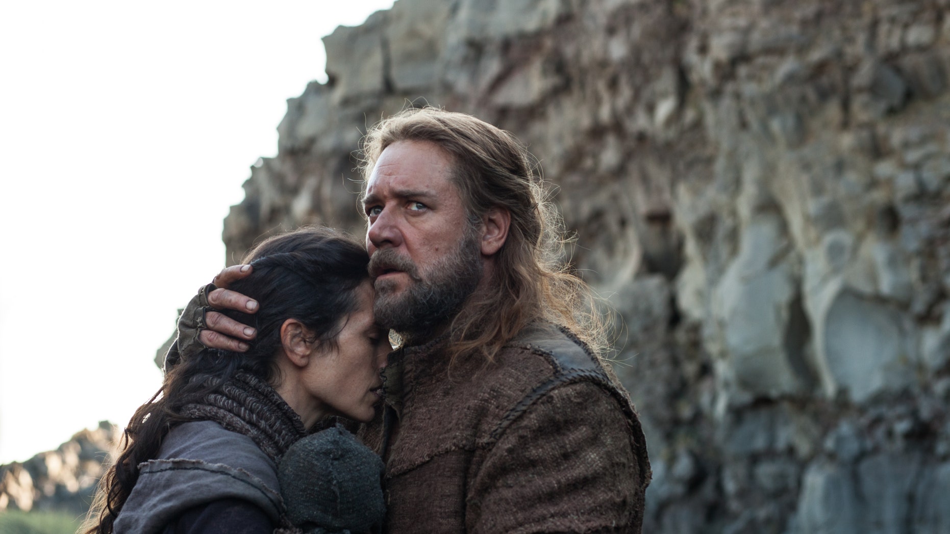 This image released by Paramount Pictures shows Jennifer Connelly, left, and Russell Crowe in a scene from "Noah."