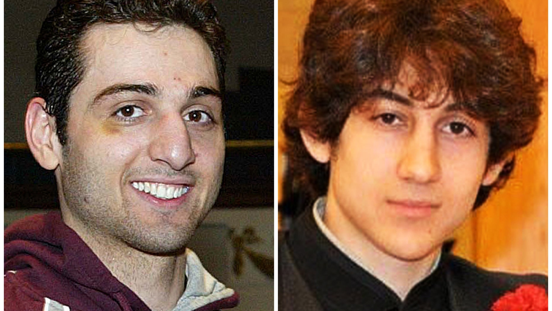 This composite of undated file photos shows Boston Marathon bombing suspects Tamerlan Tsarnaev, left, and Dzhokhar Tsarnaev.