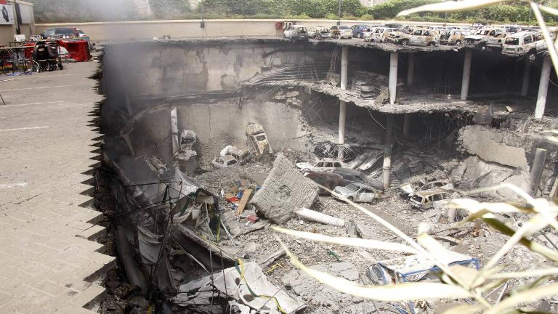 A destroyed section of the Westgate mall in Nairobi on September 26, 2013