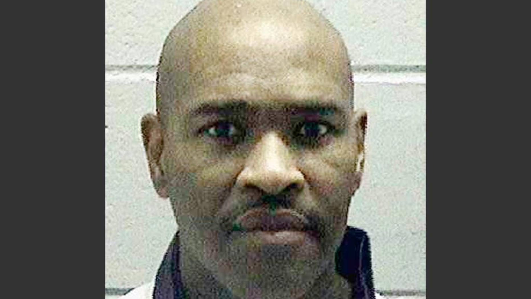 FILE - This undated file photo released by the Georgia Department of Corrections shows Brian Keith Terrell. Terrell is scheduled for execution on Dec. 8, 2015, at 7 p.m. at the state prison in Jackson, Department of Corrections Commissioner Homer Bryson said Monday, Nov. 23, in a statement. Terrell was convicted of stealing checks from and then killing a friend of his mother. (Georgia Department of Corrections via AP, File)