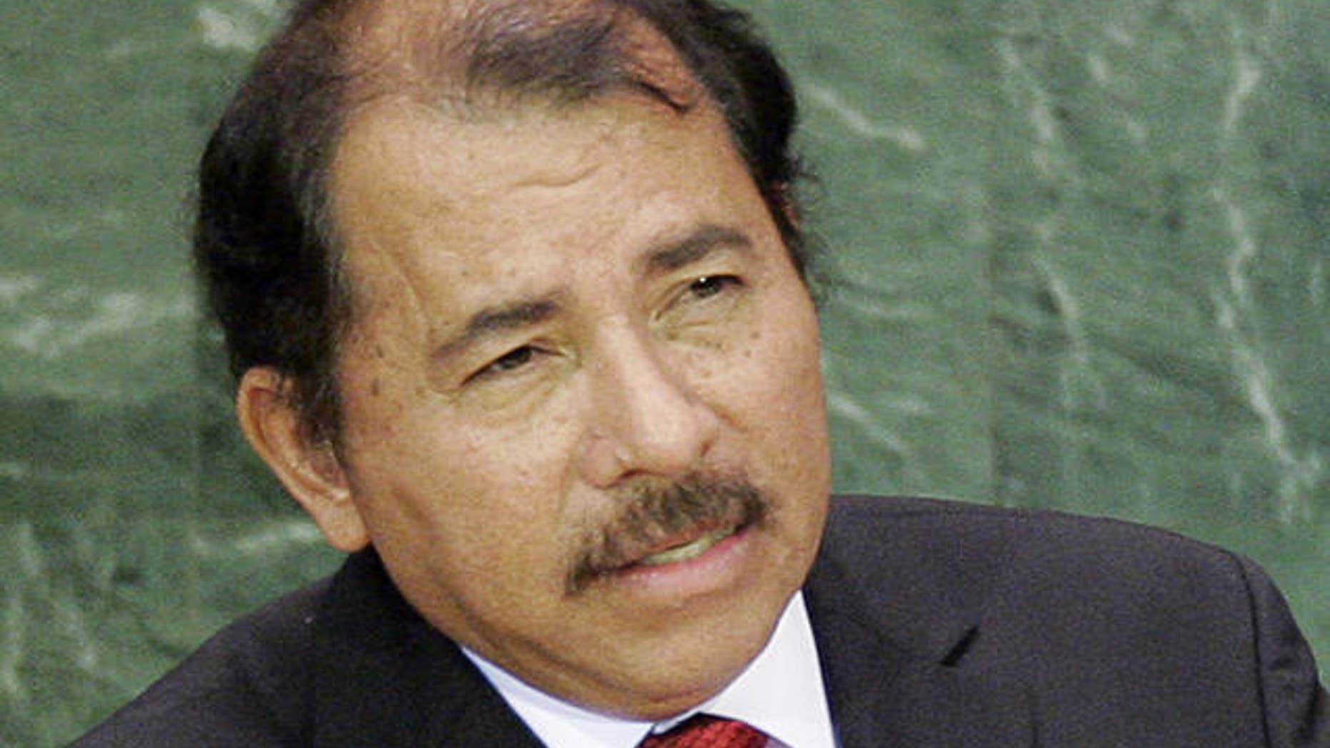 President of Nicaragua Daniel Ortega in a Sept. 25, 2007, file photo.