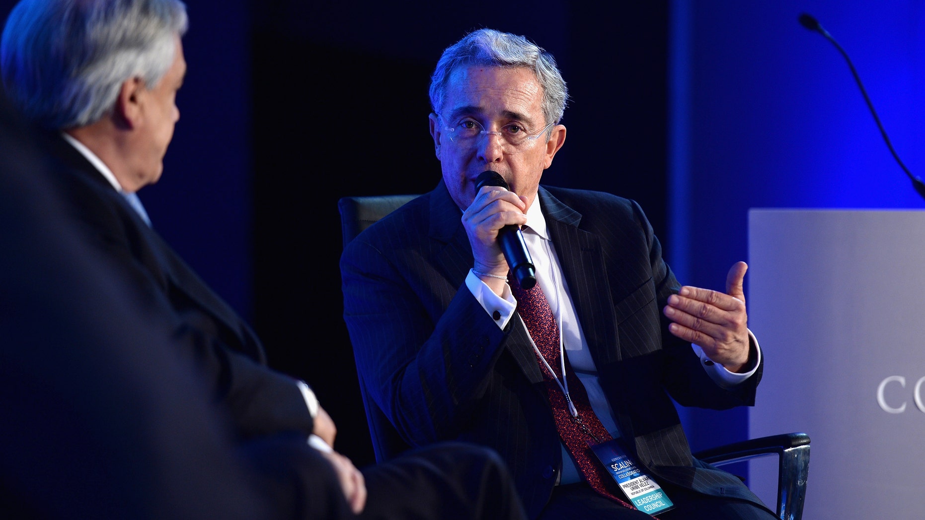 Former President of Colombia, Alvaro Uribe Velez.