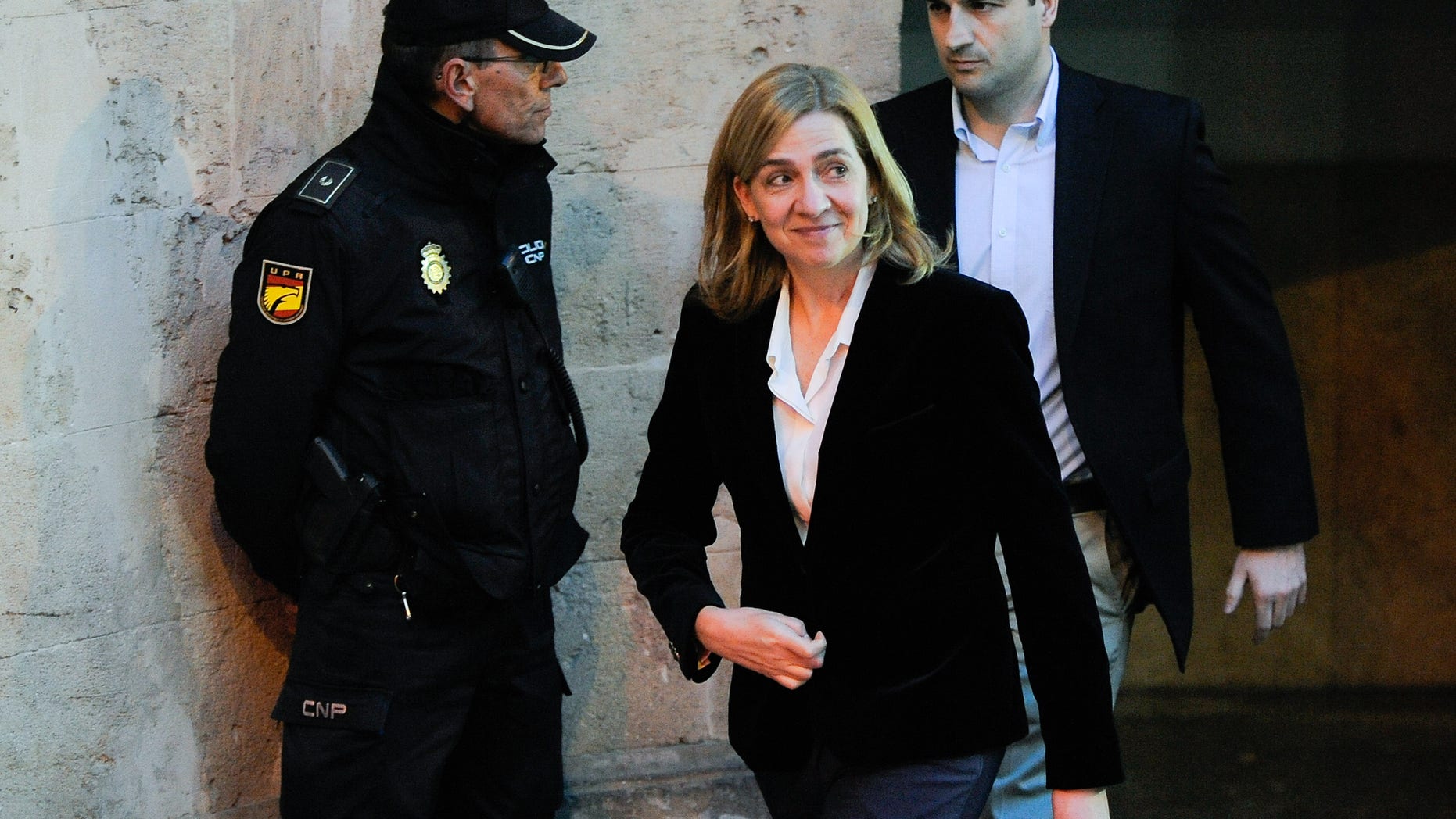 Princess Cristina leaves the Palma de Mallorca Couthouse on February 8, 2014 in Palma de Mallorca, Spain.