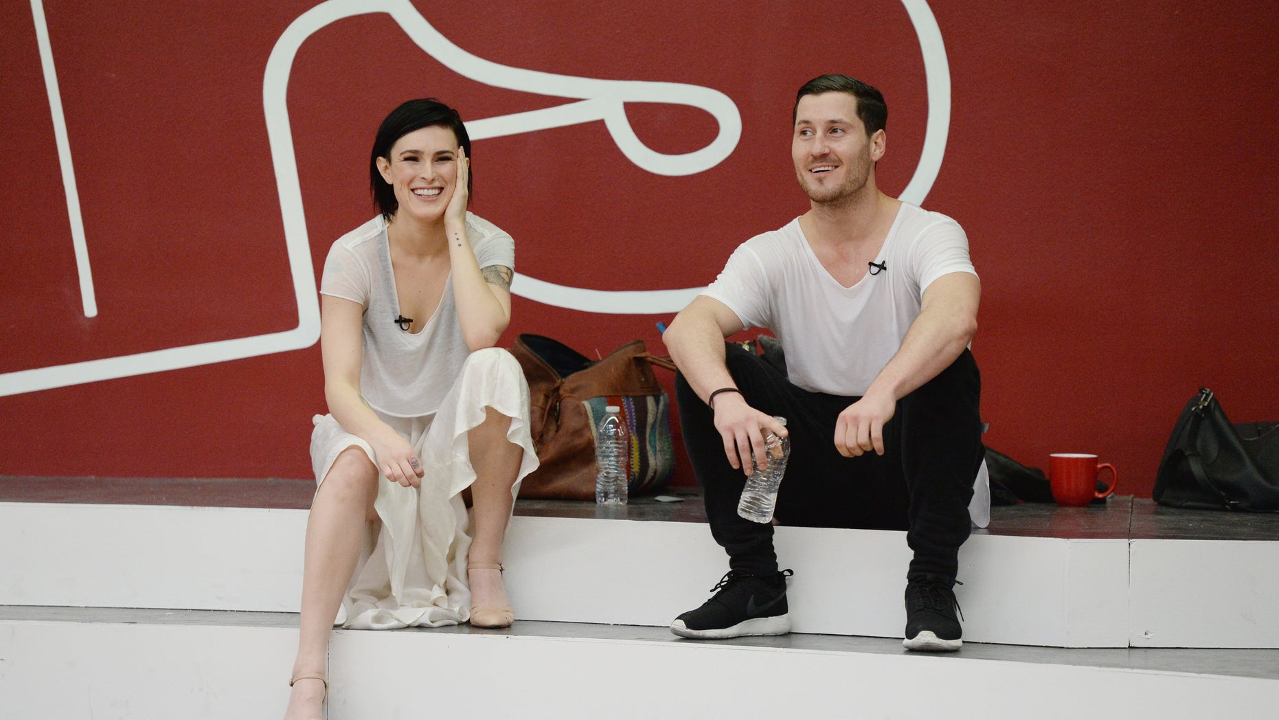 DANCING WITH THE STARS - Rehearsals - The 10th anniversary celebrity cast of "Dancing with the Stars" is strapping on their ballroom shoes and getting ready for their first dance on MONDAY, MARCH 16 (8:00-10:01 p.m., ET) on the ABC Television Network. (ABC/Aaron Poole)RUMER WILLIS, VAL CHMERKOVSKIY