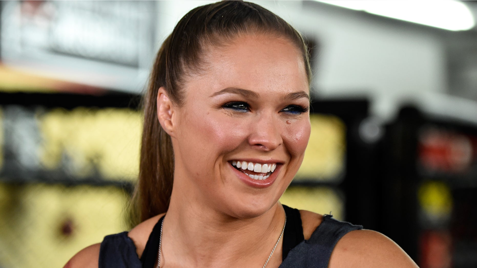 GLENDALE, CA - OCTOBER 27: Fighter Ronda Rousey Hosts Media Day Ahead of The Rousey Vs. Holm Fight at the Glendale Fighting Club on October 27, 2015 in Glendale, California. (Photo by Frazer Harrison/Getty Images)