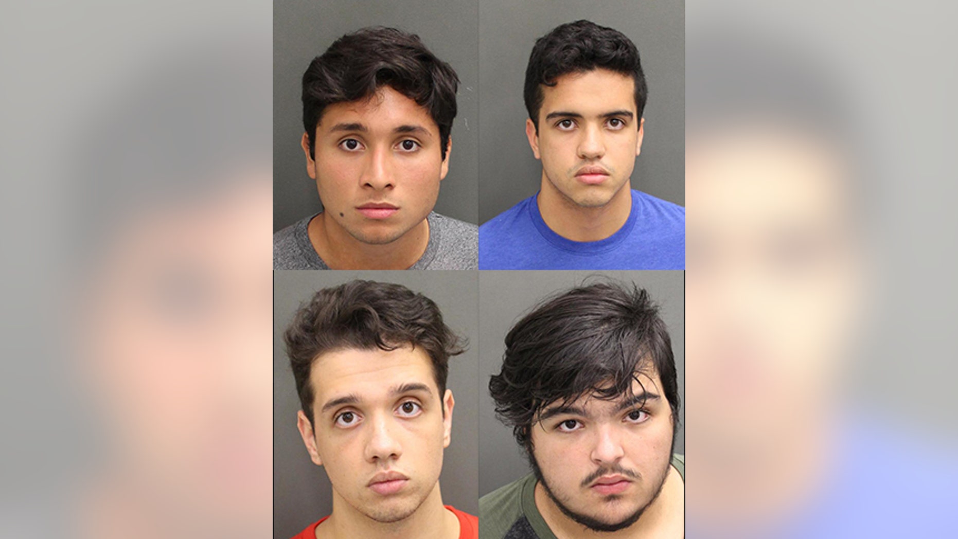 Miguel Baez Arriechi, Enrique Lopez Cosson, Manuel Zavarse and Gabriel Zavarse Cedeno have been accused of taking turns raping a woman in Orange County, Florida in May.