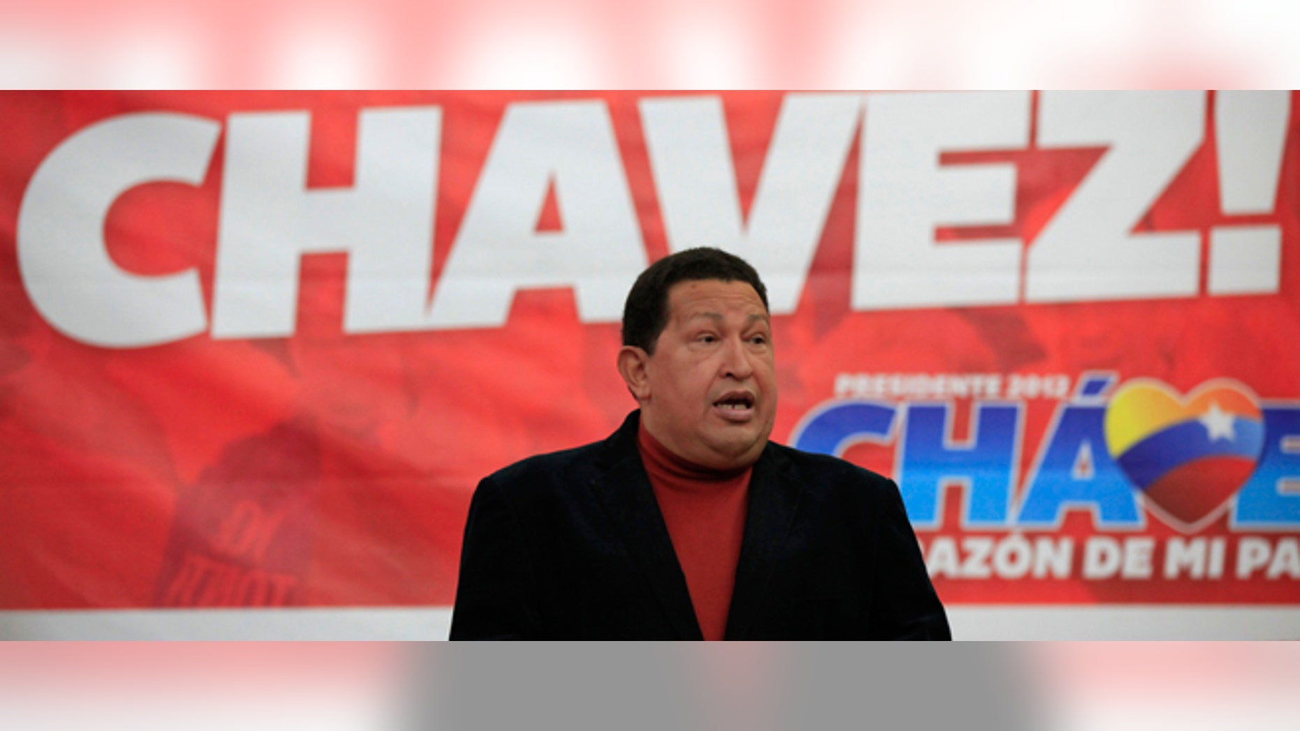 Venezuelaâs President Hugo Chavez speaks during a news conference as presidential candidate for the United Socialist Party of Venezuela in Caracas, Venezuela, Tuesday, Sept. 11, 2012. Chavez is running for another term in Venezuela's Oct. 7 elections. (AP Photo/Ariana Cubillos)