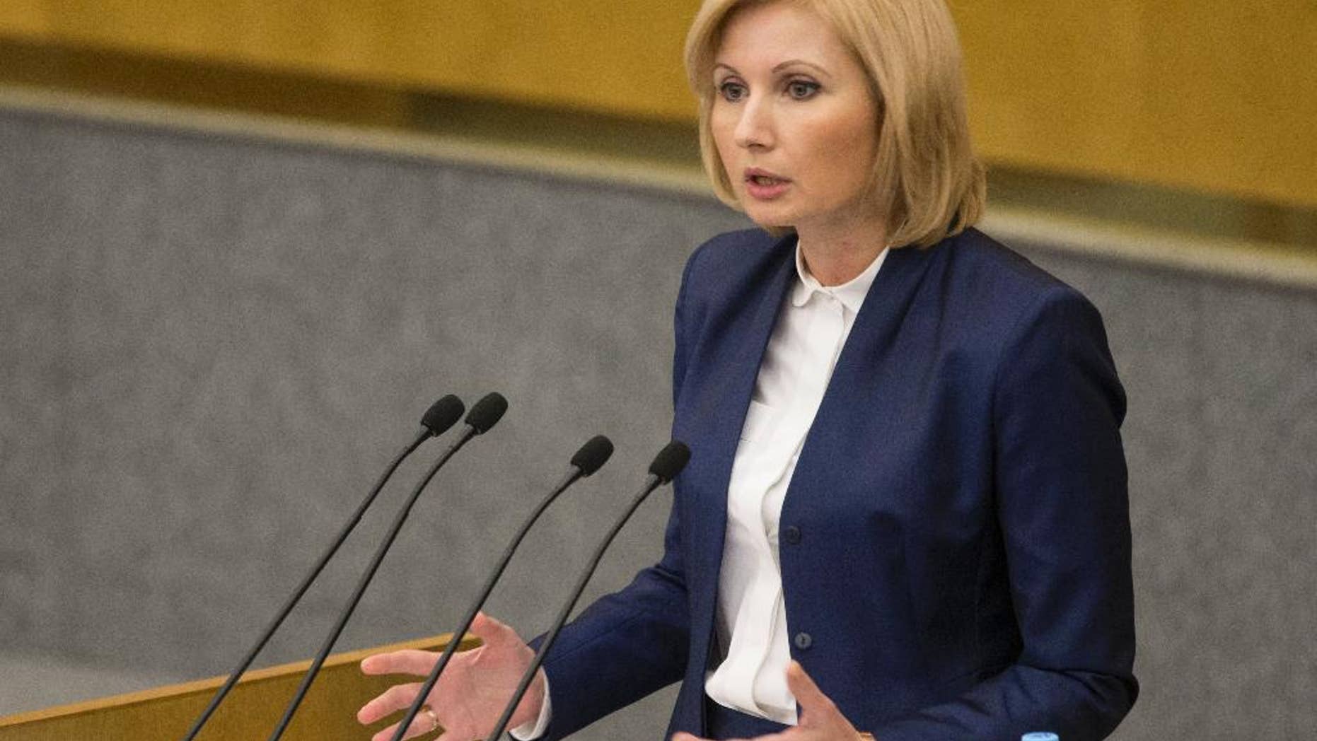 Russian lawmaker Olga Batalina, one of the bill's co-authors.