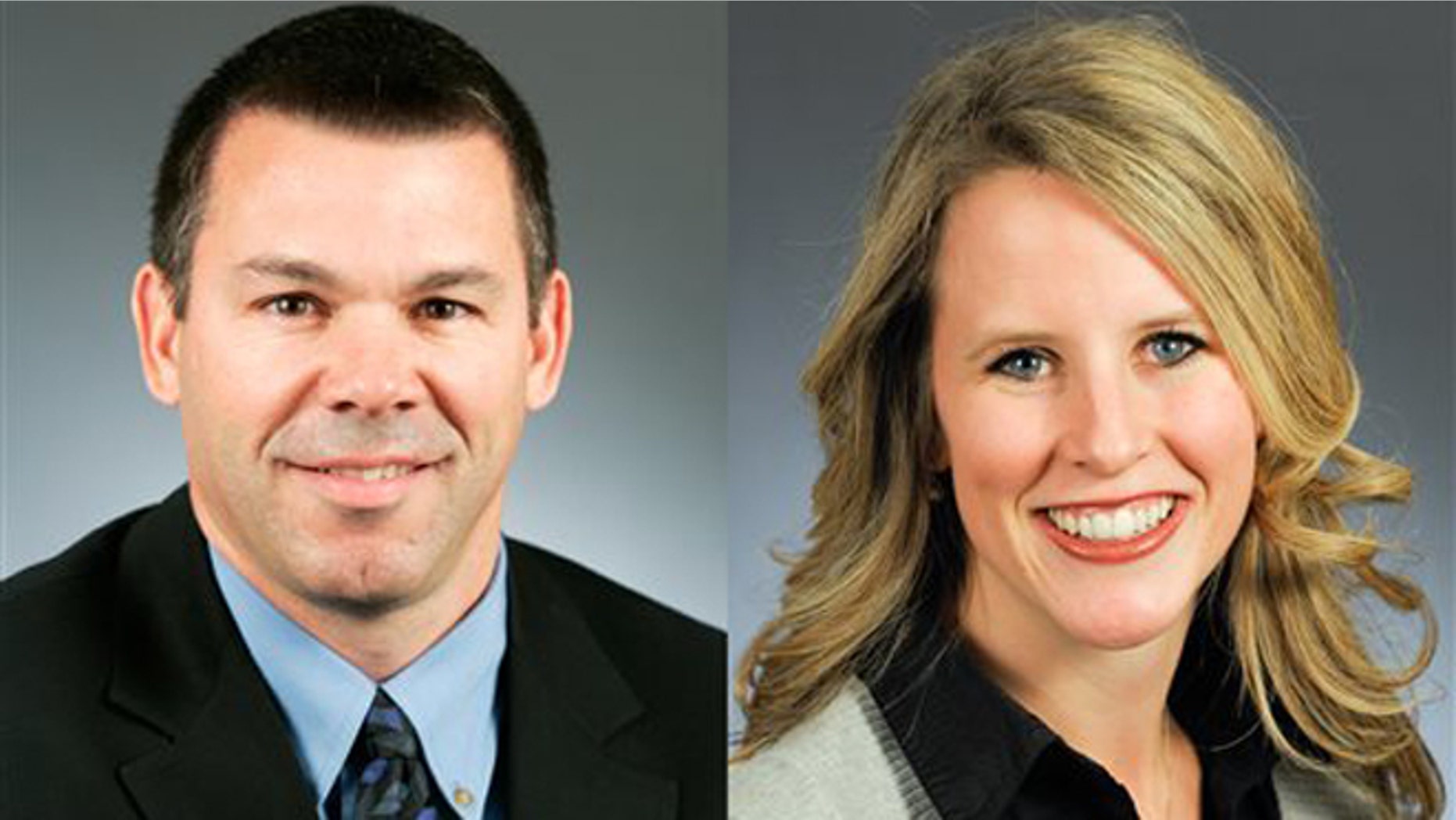 This combination of photos provided by the Minnesota House of Representatives shows Rep. Tim Kelly, R-Red Wing, left, and Rep. Tara Mack, R-Apple Valley.