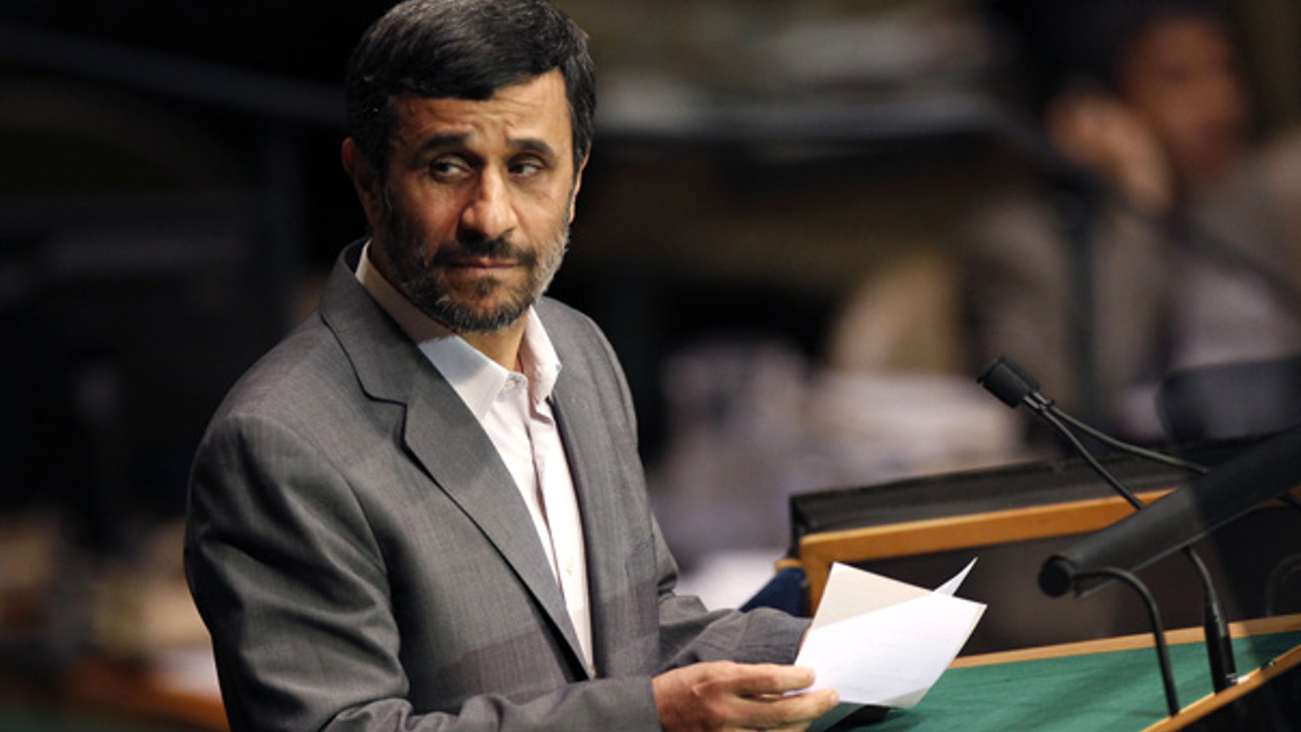 Sept. 21: Iranian President Mahmoud Ahmadinejad speaks at U.N. headquarters.