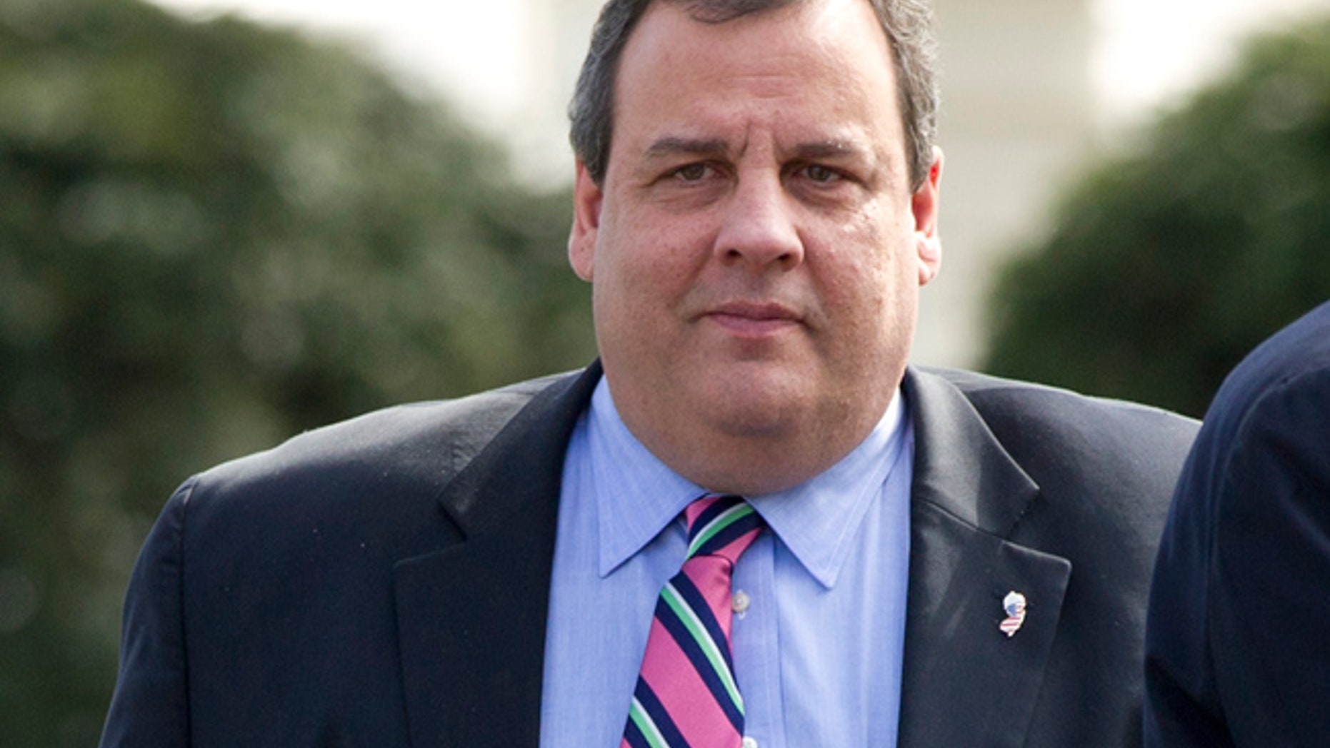 File- This Feb. 27, 2012 file photo shows New Jersey Governor Chris Christie leaving the White House in Washington. Former Vice President Joe Biden has taken a jab at Christie over the regions mass transit woes. Biden told an urban planning conference in New York on Friday, April 21, 2017, that Christies infinite wisdom in killing a rail tunnel project in 2010 means commuters are still in purgatory. (AP Photo/Carolyn Kaster, File)