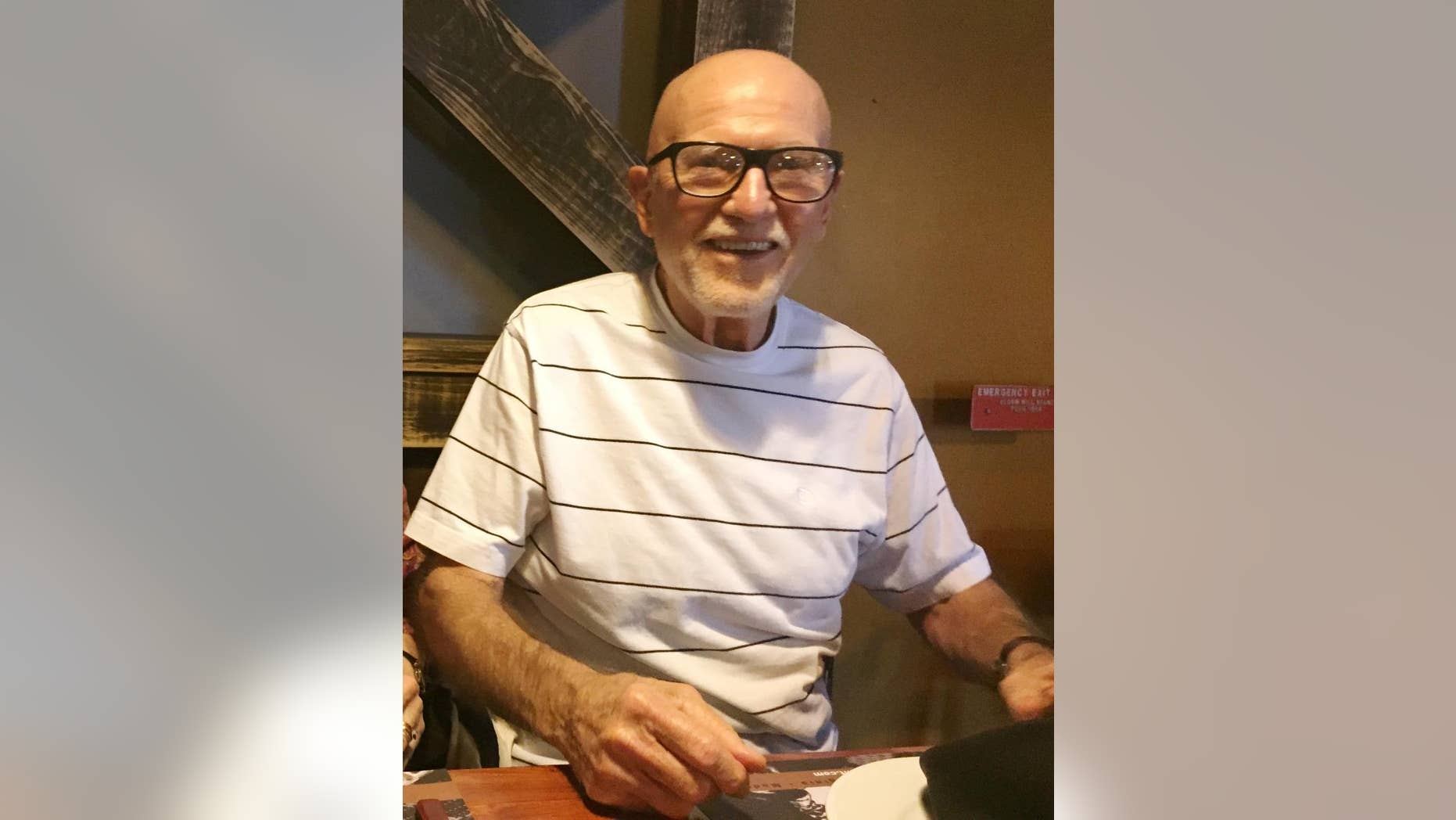 This image made available by Hortencia Espetia, shows John Virtue in Miami, Fla., May 30, 2015. Virtue, a crusader for free press and the former director of the Florida International University International Media Center, died of cancer on Friday, June 3, 2016, at a Miami Beach Hospital in Miami Beach, Fla., university officials said, Tuesday, June 7, 2016. He was 81. (Hortencia Espetia via AP)
