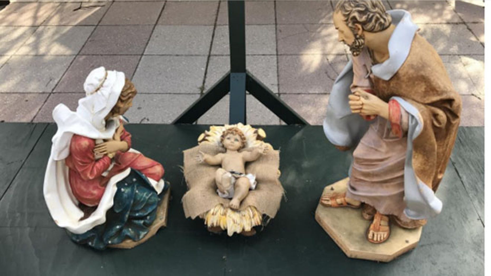 The Nativity scene in Bethlehem's Payrow Plaza. (Bethlehem Police Department)
