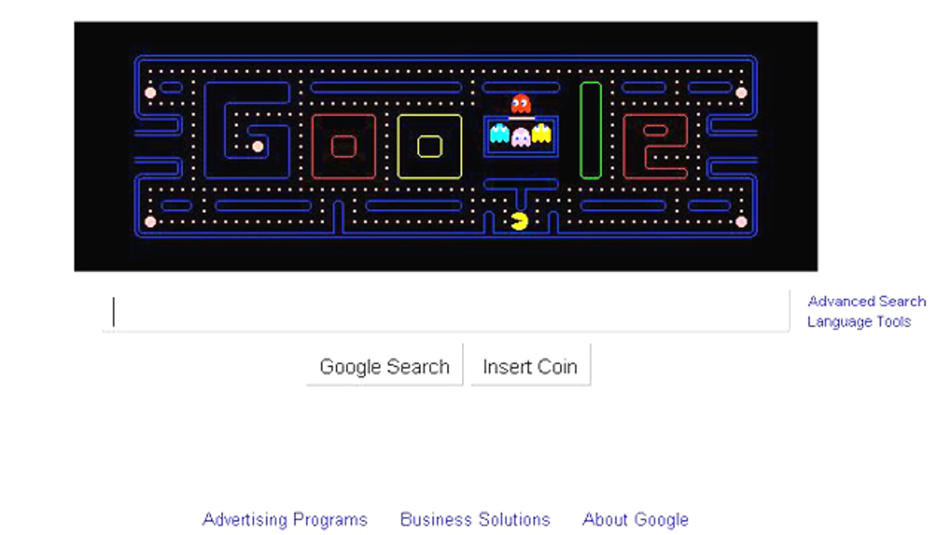 google doodle pac man